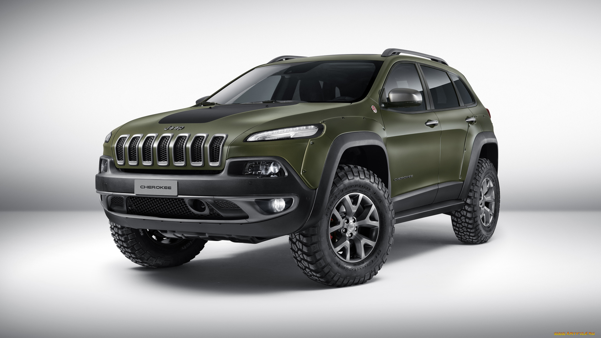 автомобили, jeep, зеленый, 2015г, kl, concept, krawler, cherokee