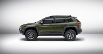 Картинка автомобили jeep concept зеленый kl 2015г krawler cherokee