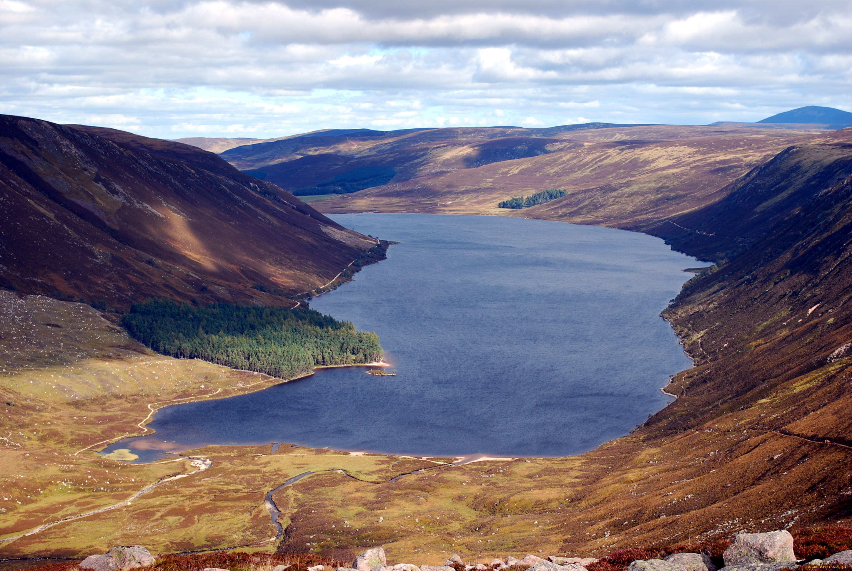 loch, muick, scotland, природа, реки, озера, loch, muick