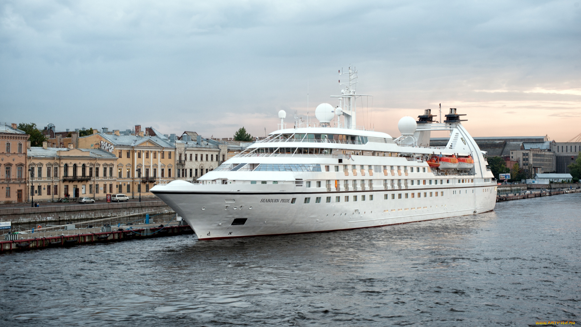 корабли, лайнеры, seabourn, pride, набережная