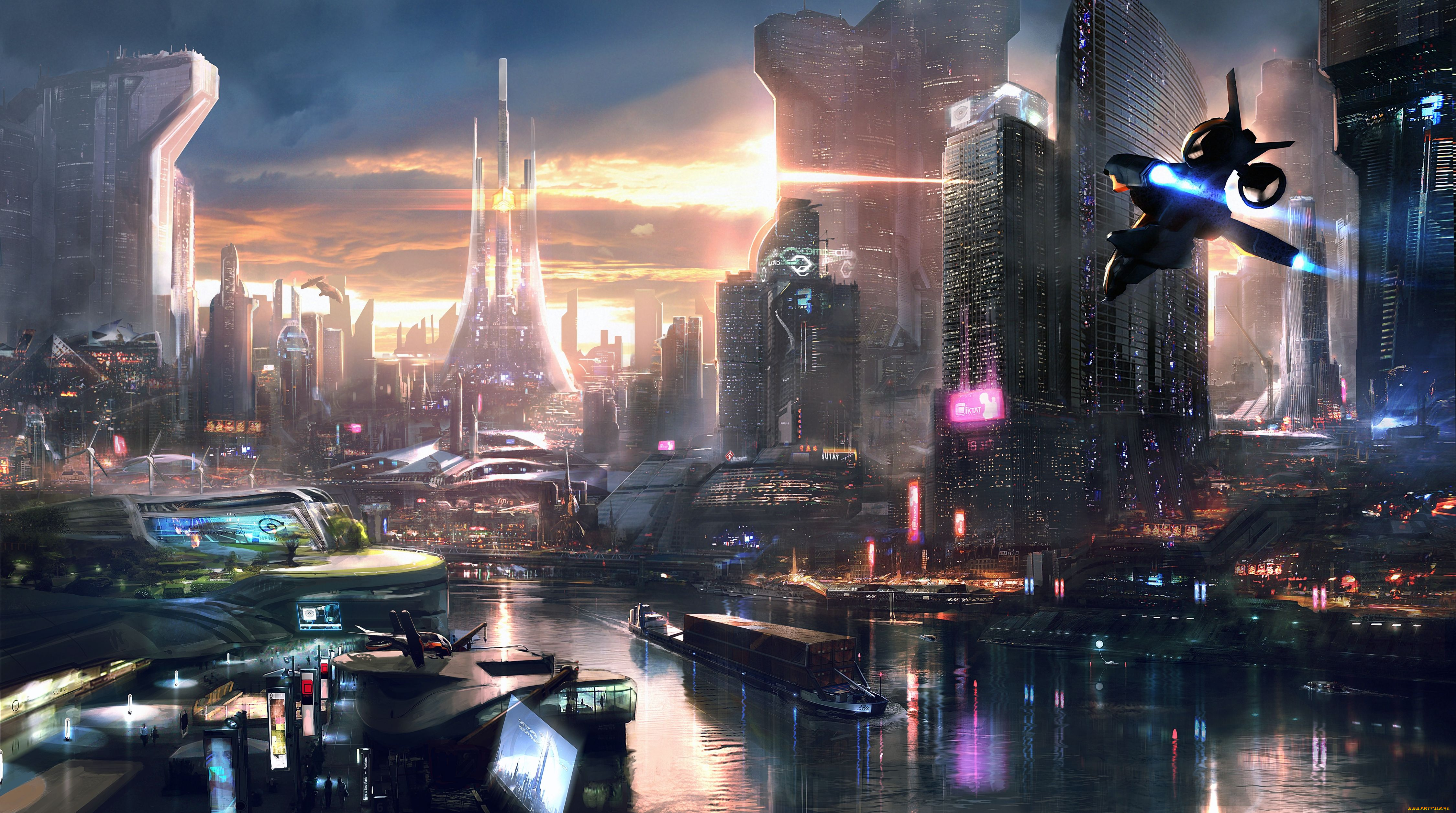 Sci fi gaming. Хью Феррис футуристический город. Город будущего. Фантастический город. Футуристический пейзаж.