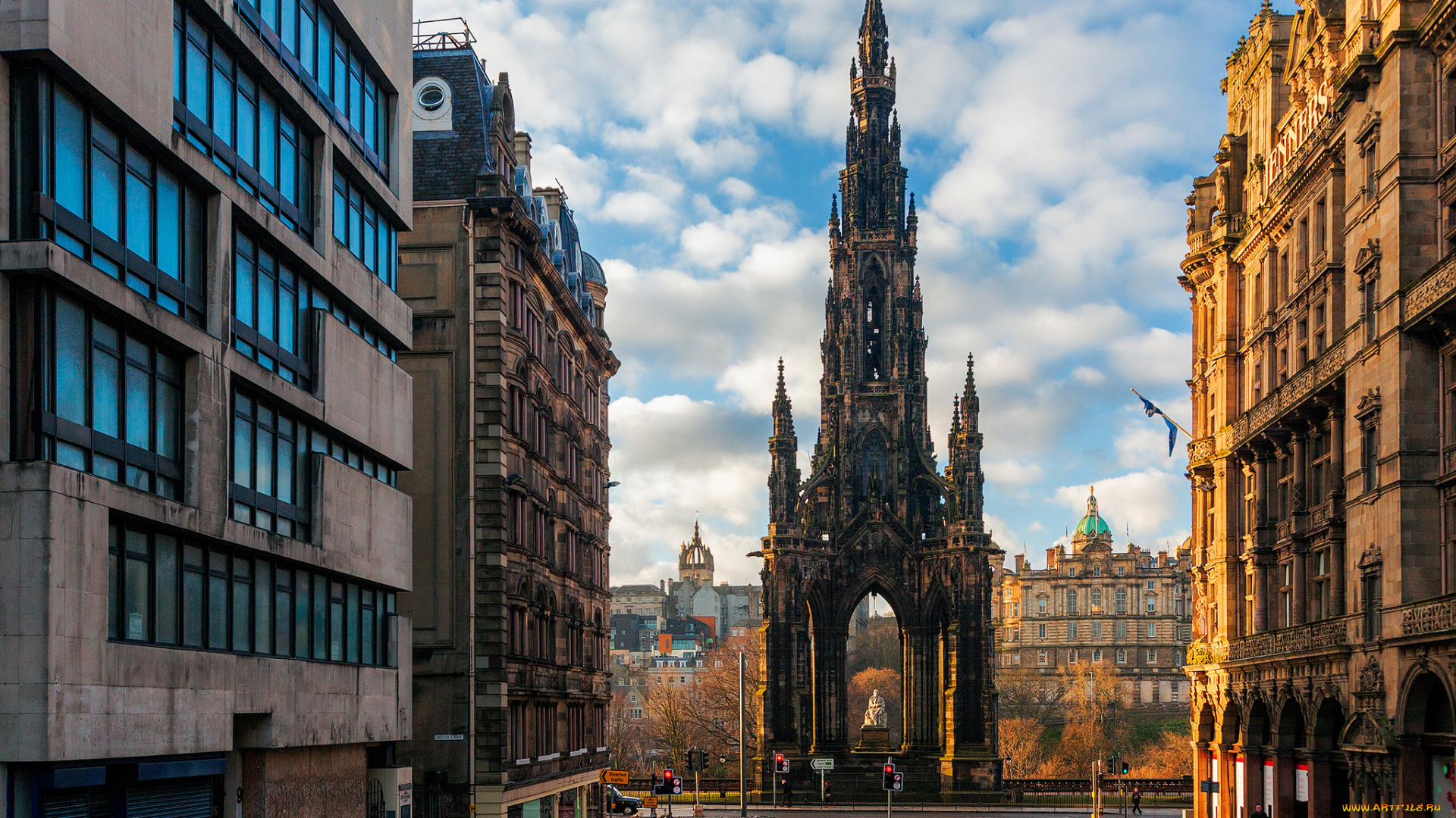 old, town, of, edinburgh, города, эдинбург, , шотландия, улица, башня