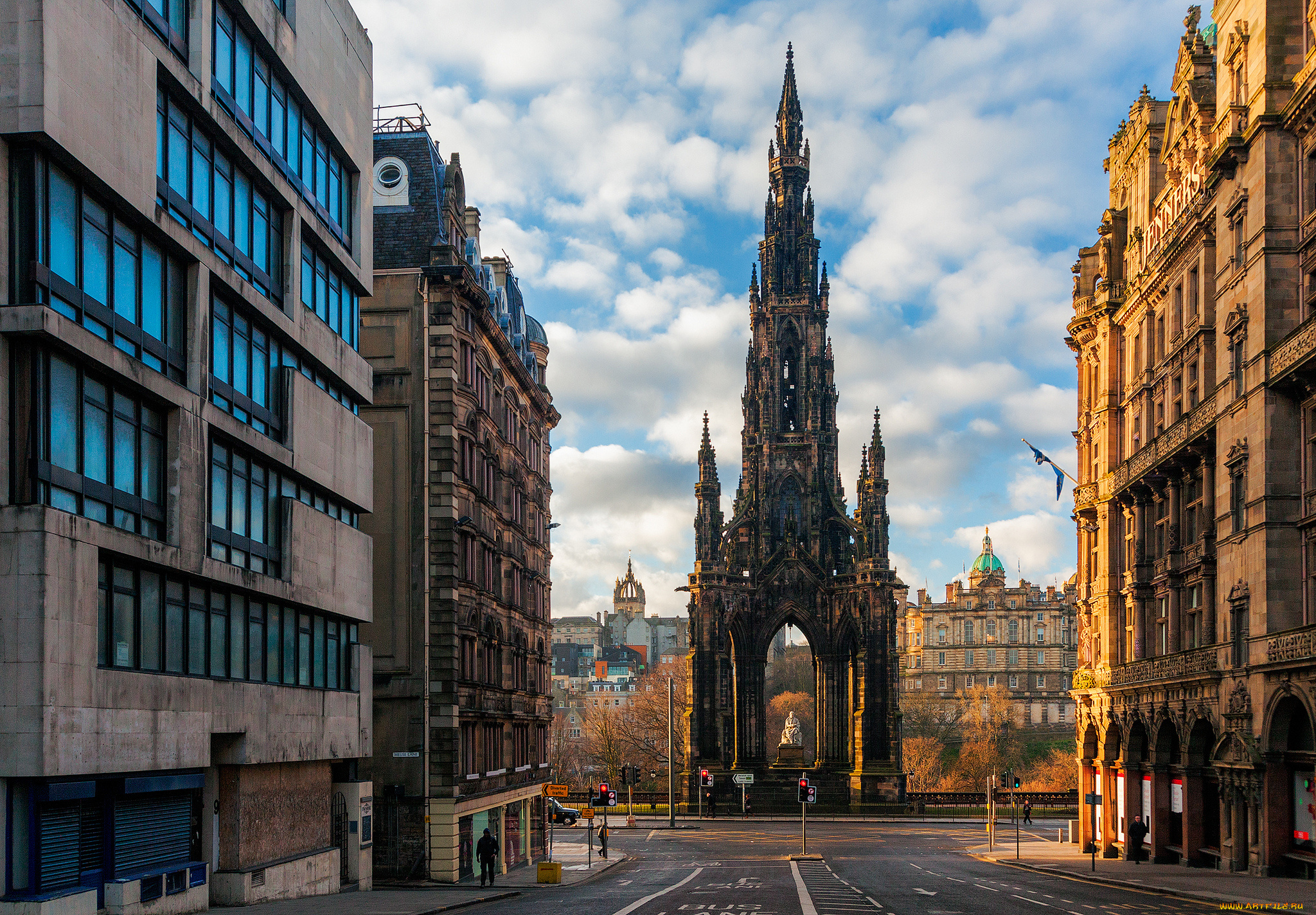 old, town, of, edinburgh, города, эдинбург, , шотландия, улица, башня