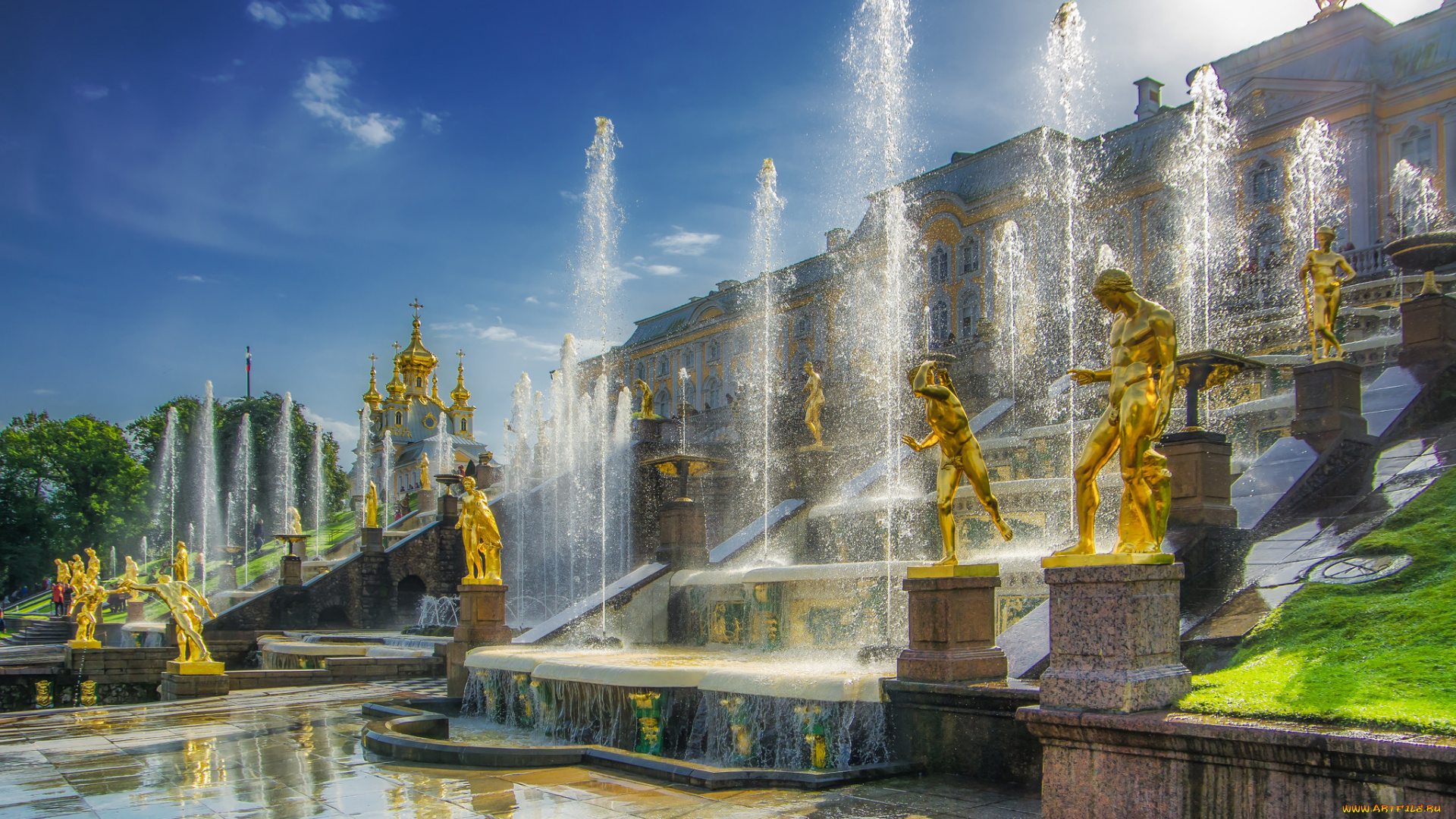 peterhof, palace, города, санкт-петербург, , петергоф, , россия, простор