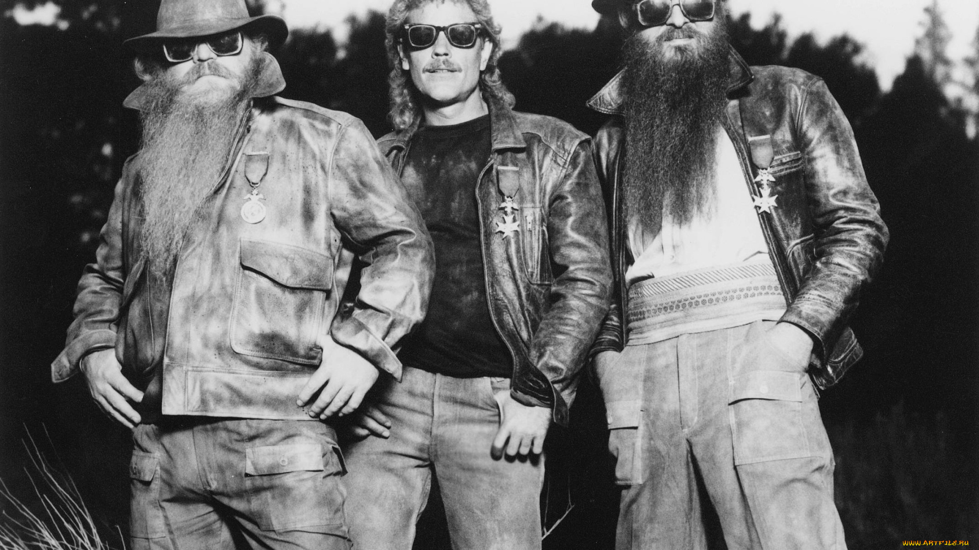 zz-top, музыка, -временный, мужчина, музыкант, группа