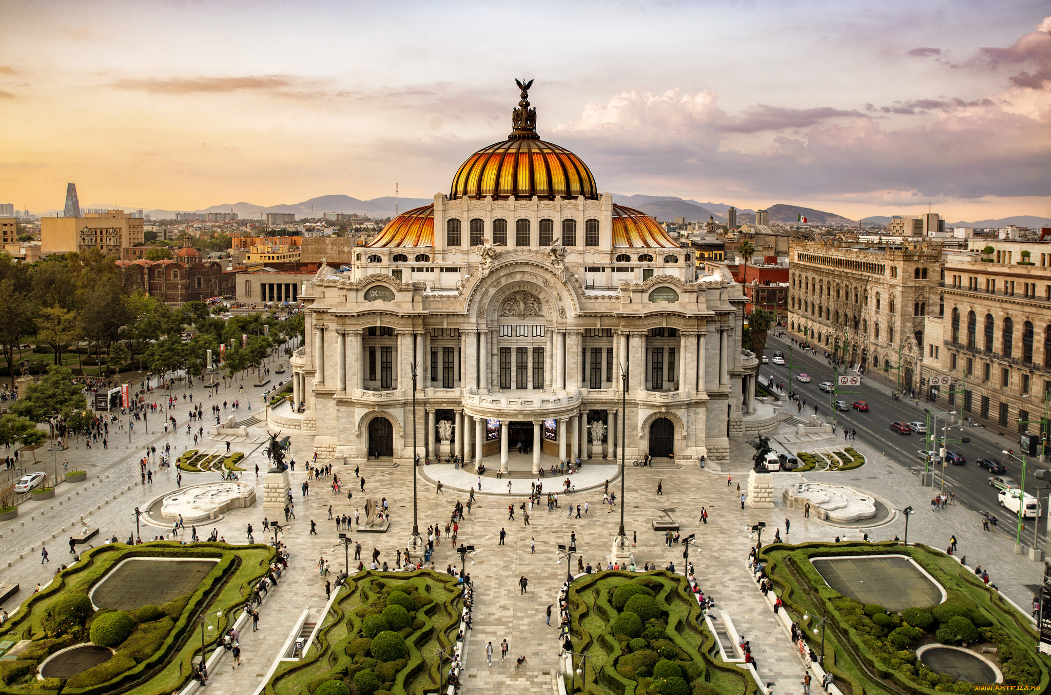 palacio, de, bellas, artes, города, мехико, , мексика, простор