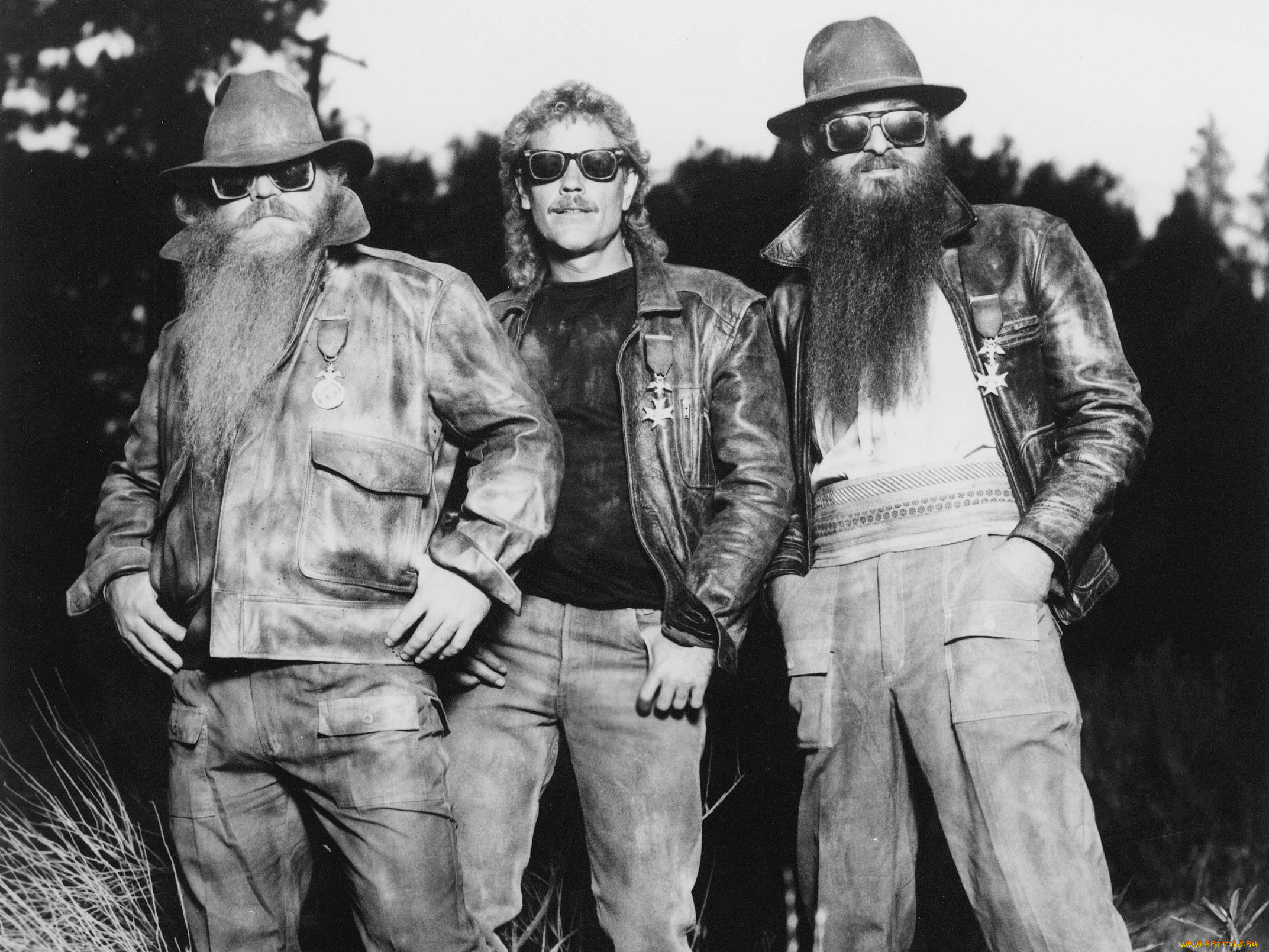 zz-top, музыка, -временный, мужчина, музыкант, группа