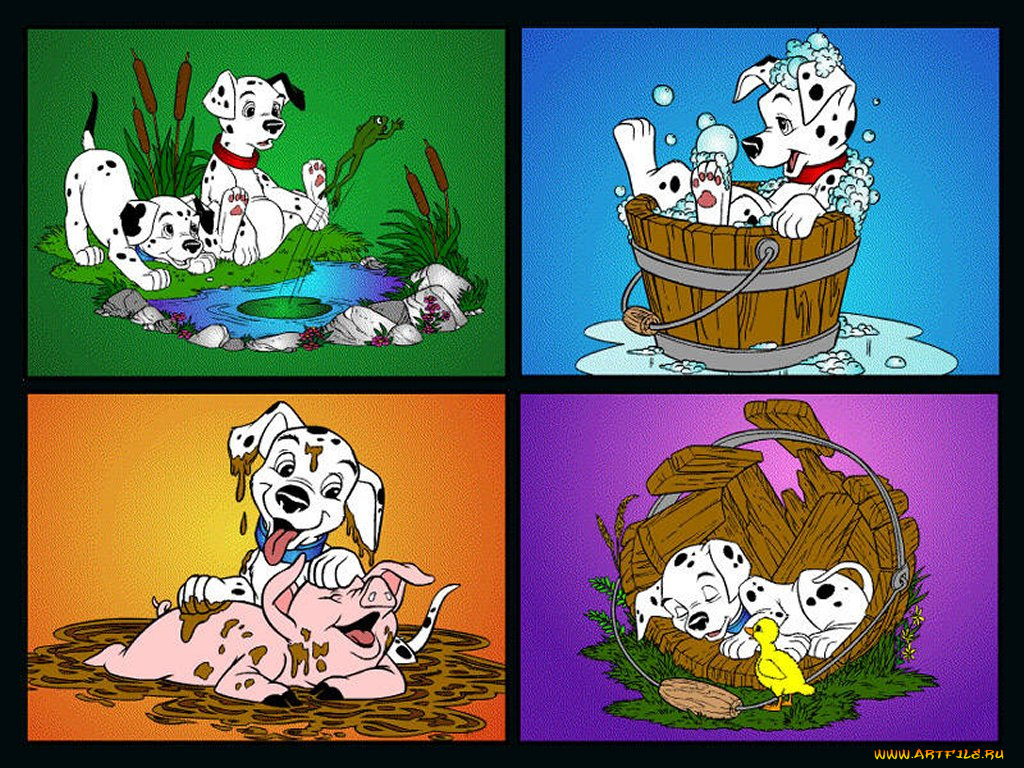 мультфильмы, 101, dalmatians