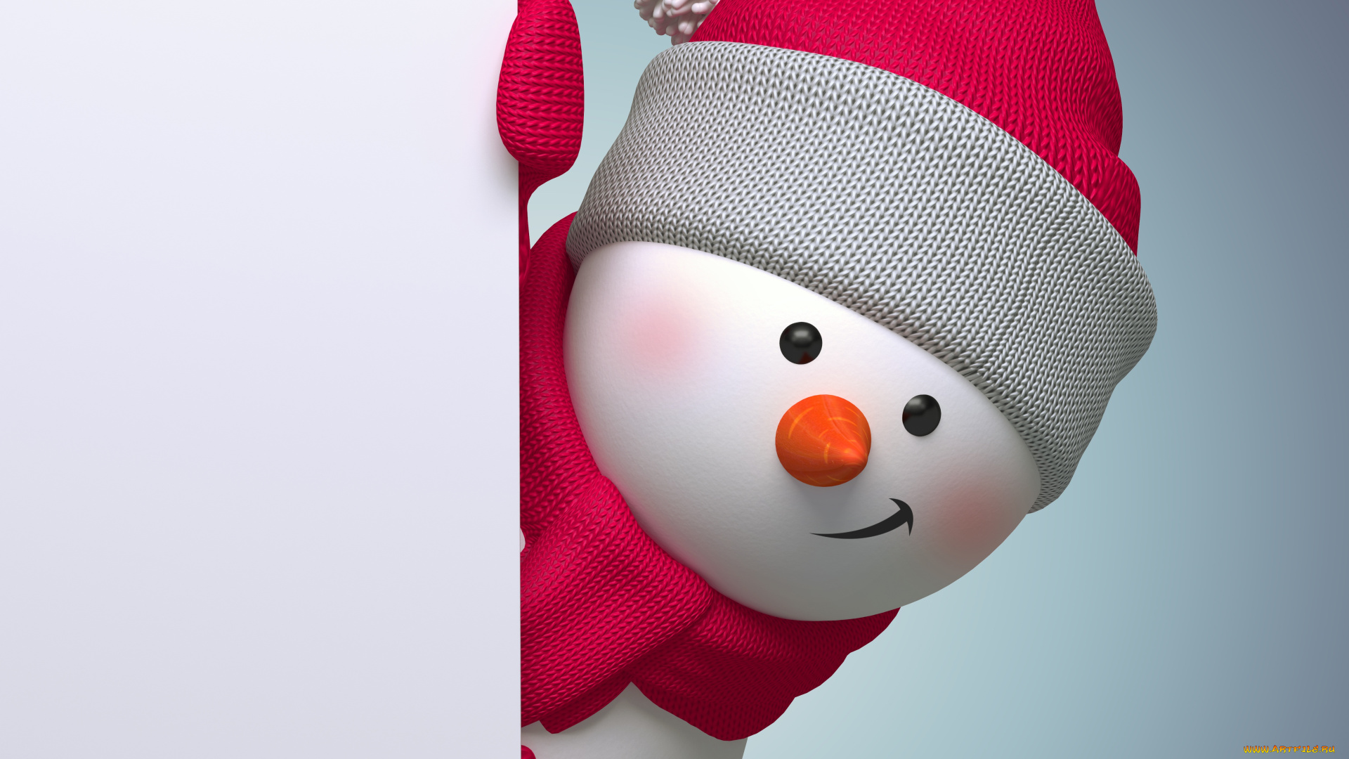 праздничные, 3д, графика, , новый, год, snowman, 3d, cute, banner, christmas, new, year, снеговик, новый, год, рендеринг