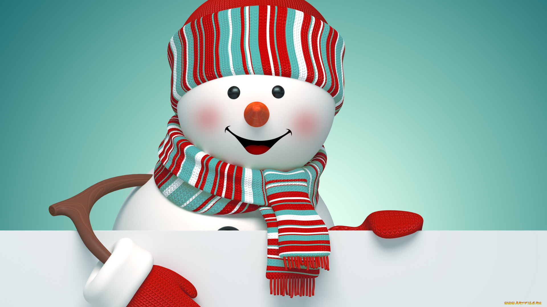 праздничные, 3д, графика, , новый, год, snowman, 3d, cute, merry, christmas, new, year, decoration, снеговик, новый, год, рождество
