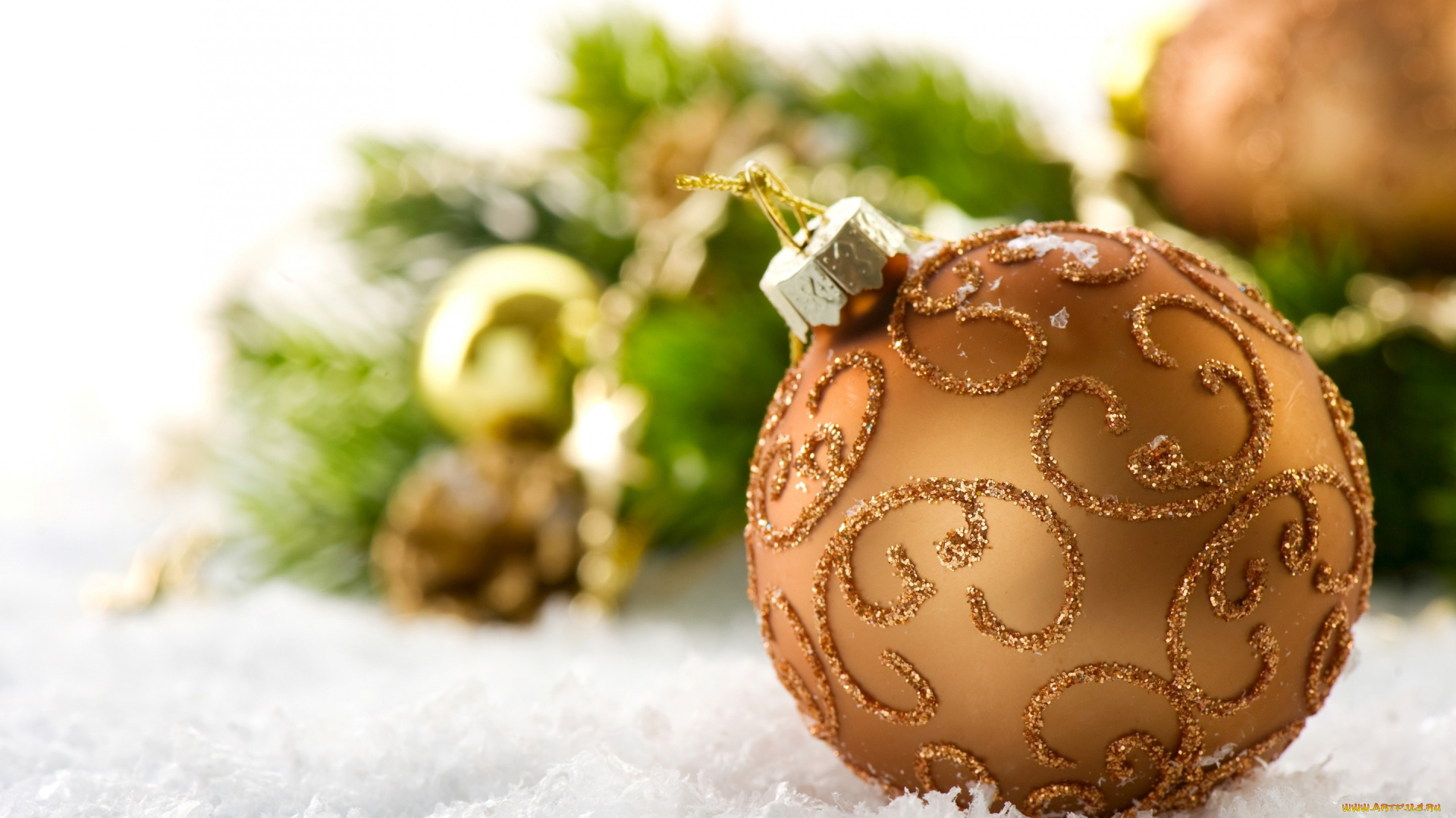 праздничные, шары, шар, снег, праздники, рождество, новый, год, christmas, new, year