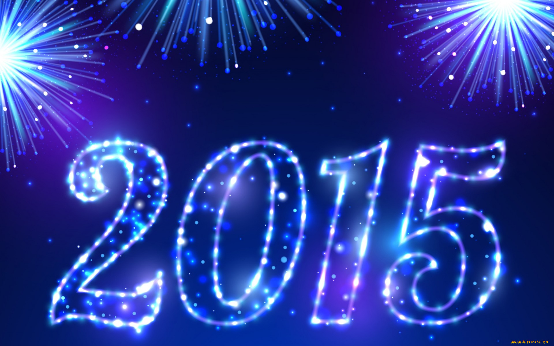праздничные, векторная, графика, , новый, год, салют, новый, год, fireworks, sparkle, happy, new, year, 2015, blue
