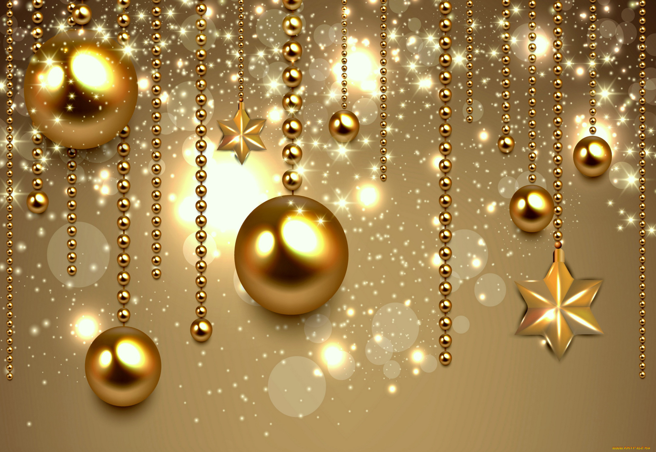 праздничные, векторная, графика, , новый, год, новый, год, balls, golden, шары, christmas, украшения, рождество, decoration, new, year
