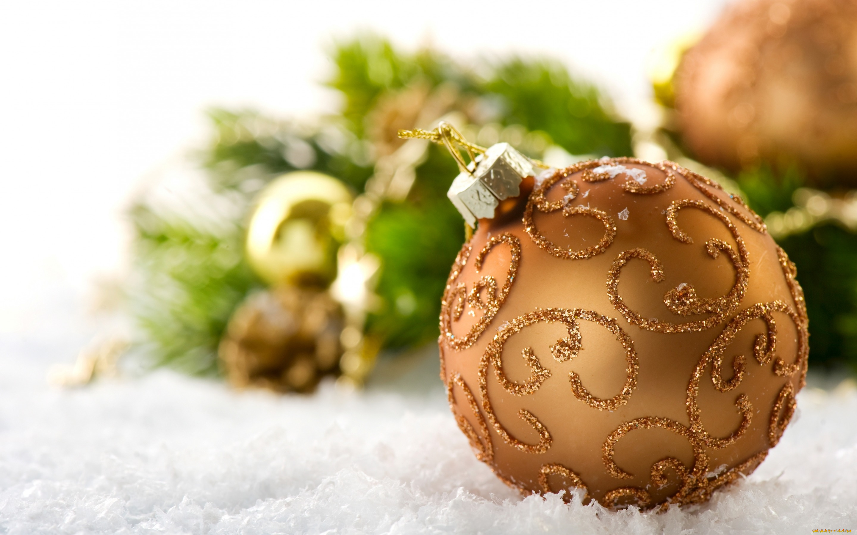 праздничные, шары, шар, снег, праздники, рождество, новый, год, christmas, new, year