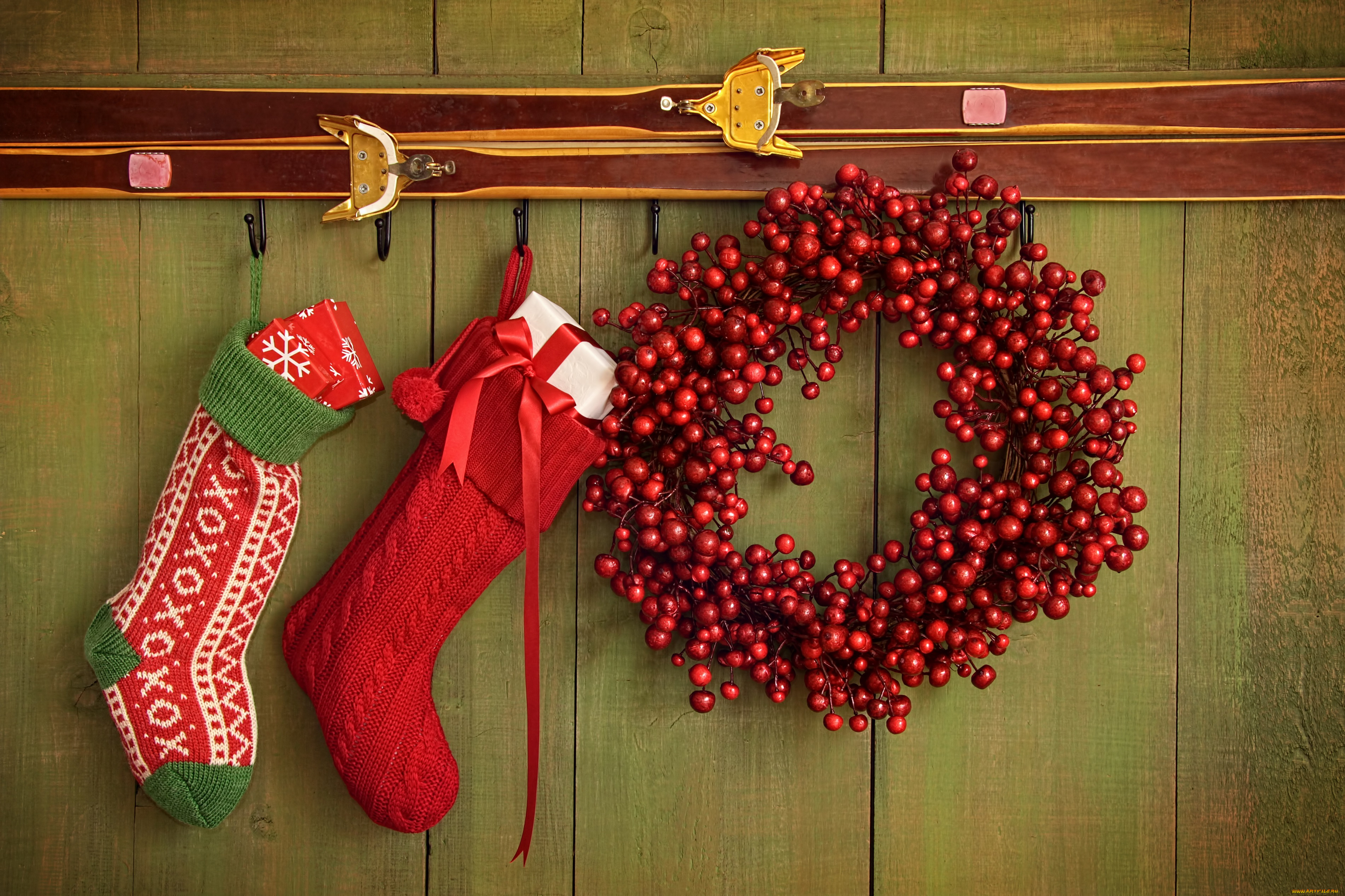 праздничные, -, разное, , новый, год, подарки, носки, украшения, christmas, decoration, новый, год, рождество, new, year, ягоды