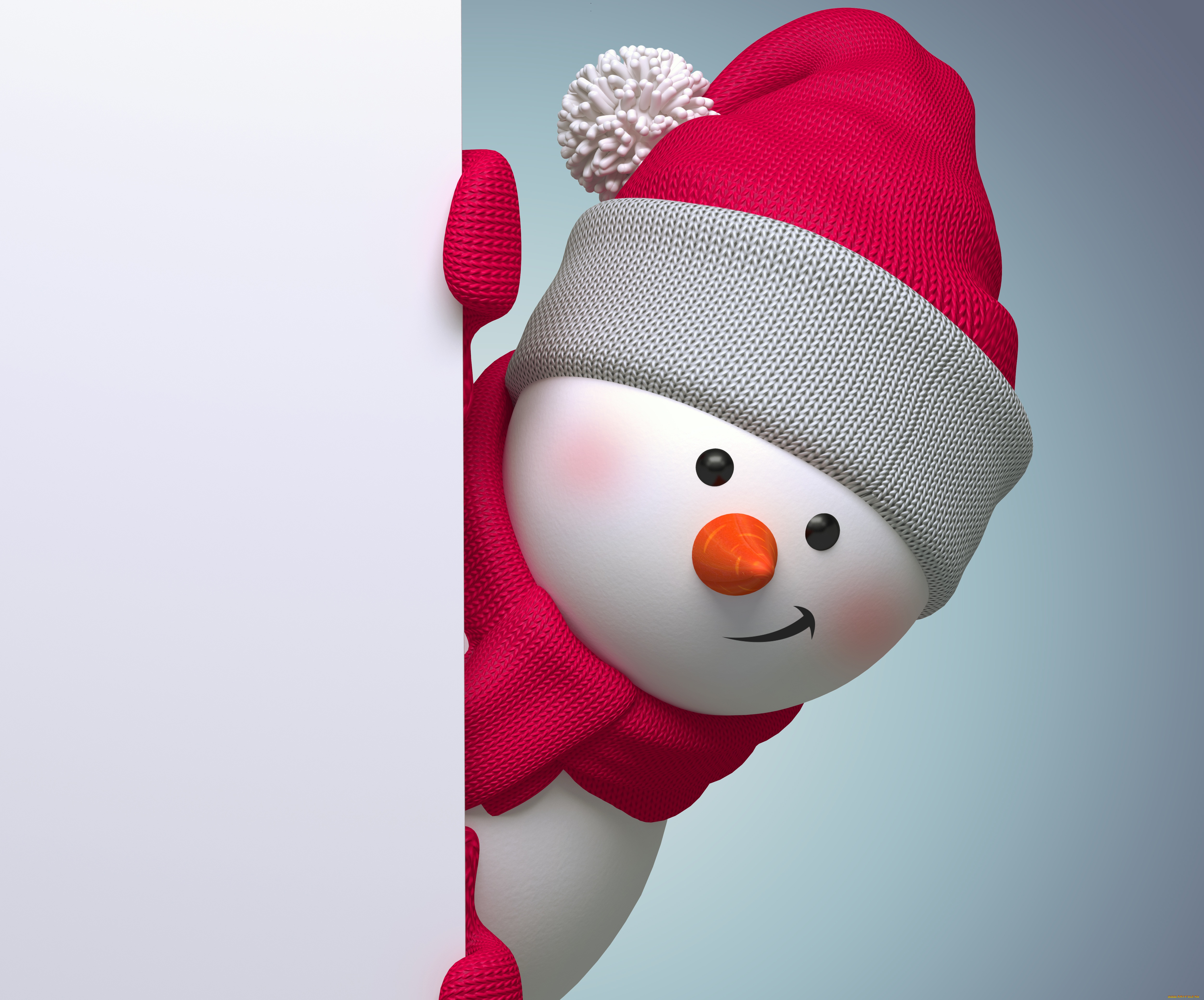 праздничные, 3д, графика, , новый, год, snowman, 3d, cute, banner, christmas, new, year, снеговик, новый, год, рендеринг