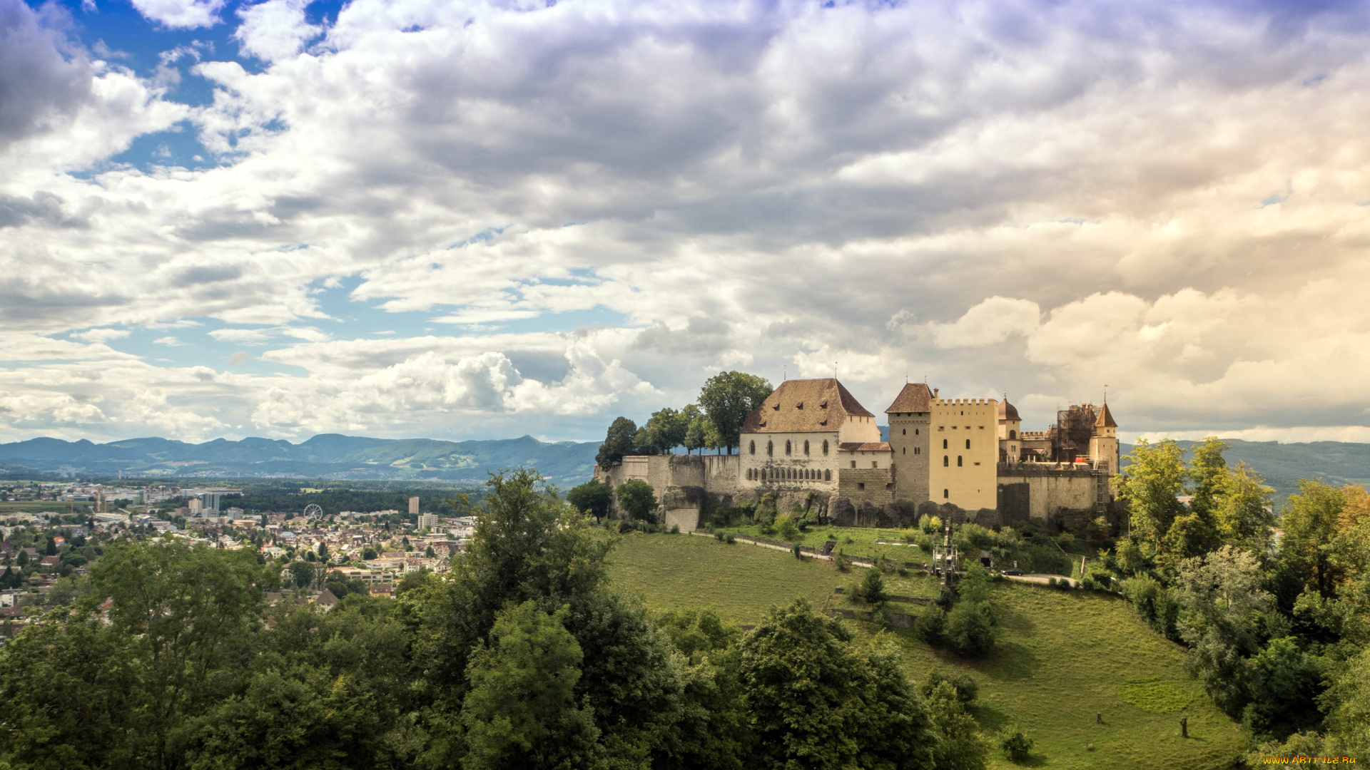 lenzburg, castle, города, замки, швейцарии, lenzburg, castle