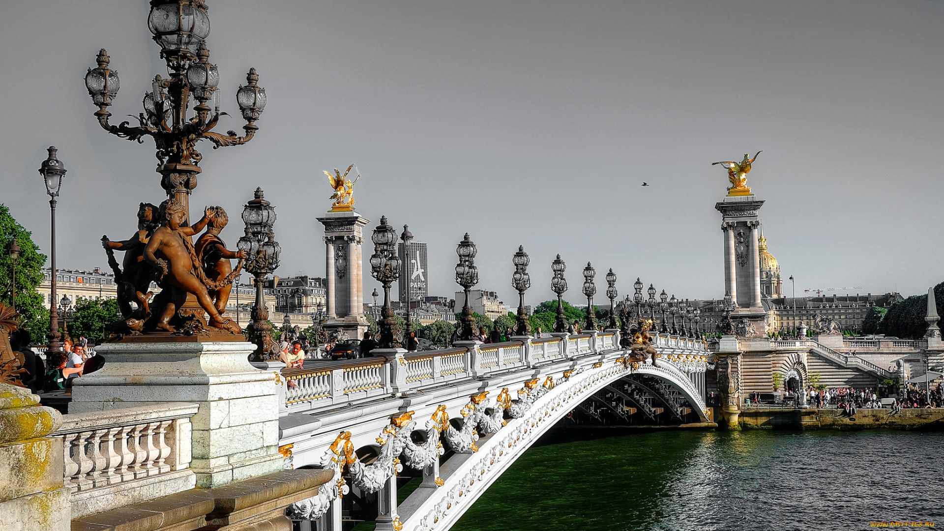 pont, alexandre, iii, -, paris, города, париж, , франция, мост, река