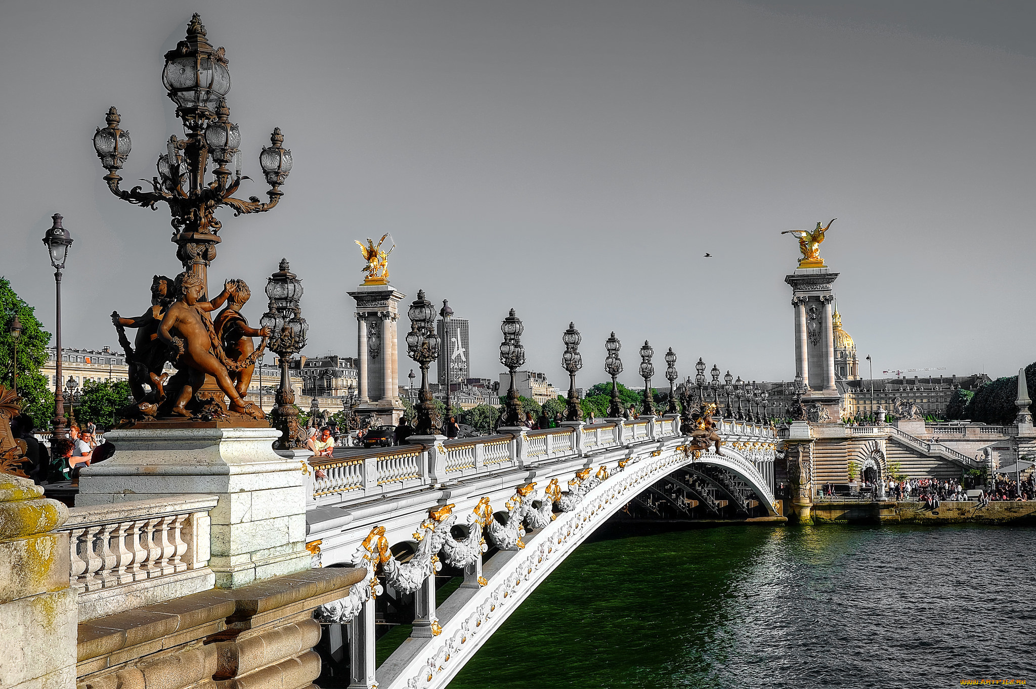 pont, alexandre, iii, -, paris, города, париж, , франция, мост, река