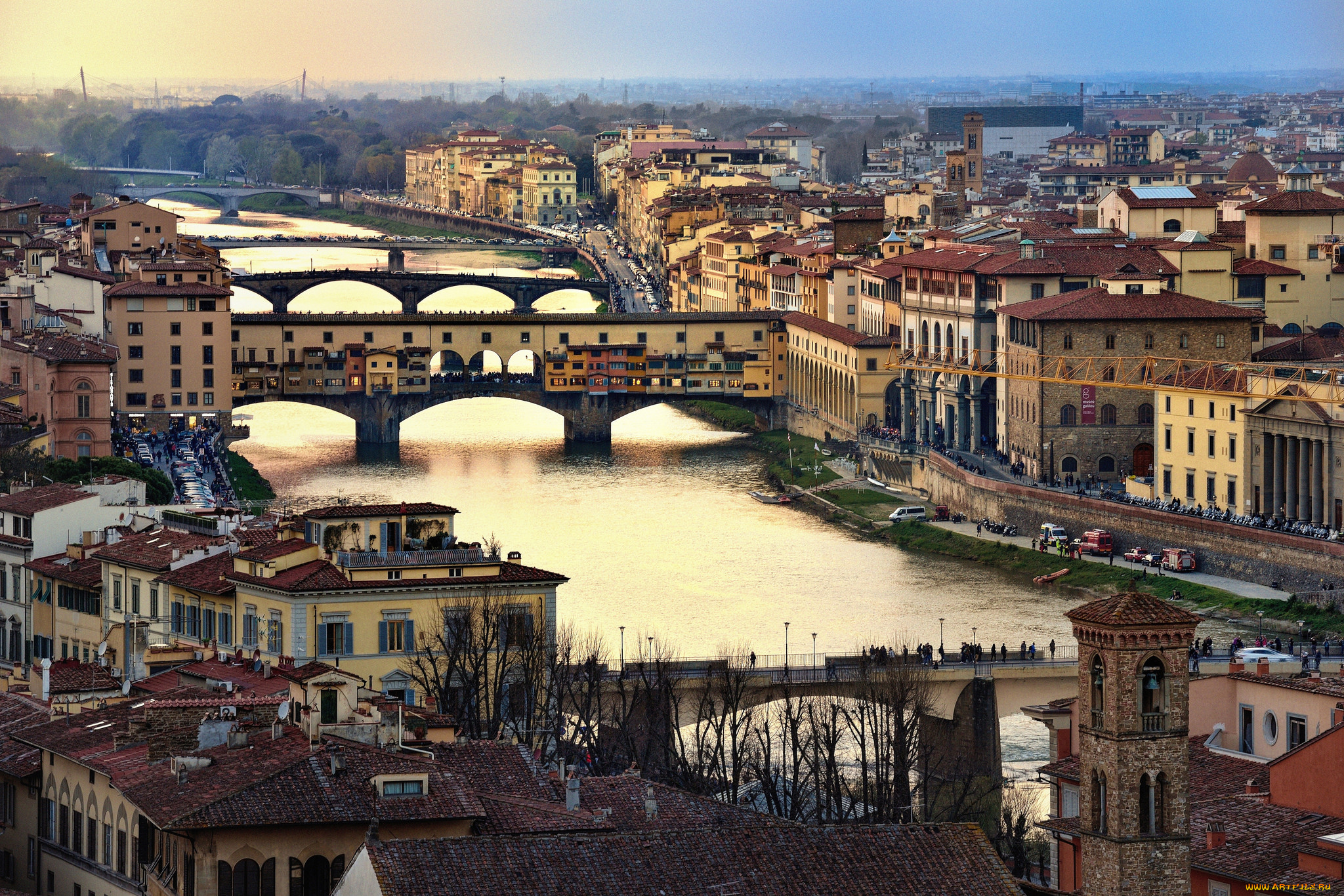 ponte, vecchio, , firenze, -, italy, города, флоренция, , италия, река, мосты