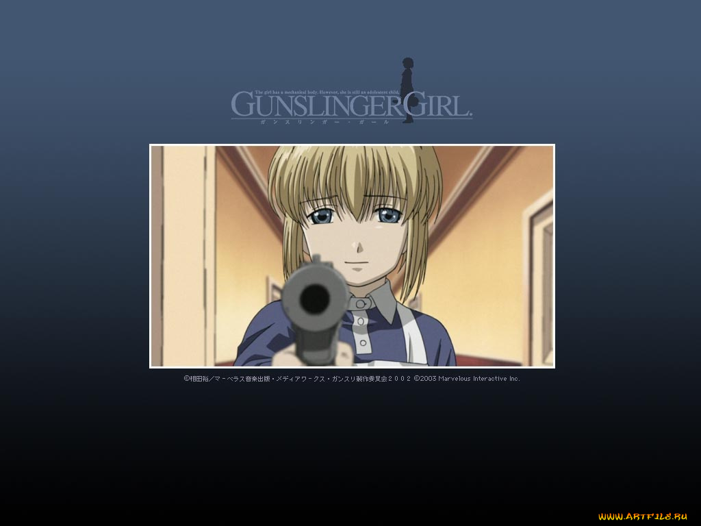 аниме, gun, slinger, girl