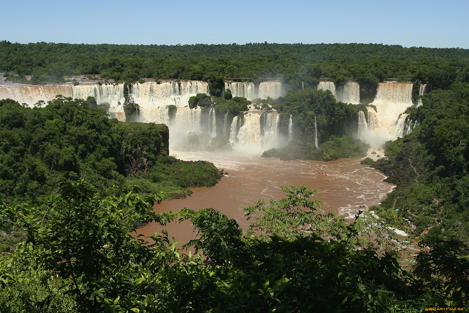 iguazu, falls, природа, водопады, вода, лес, река