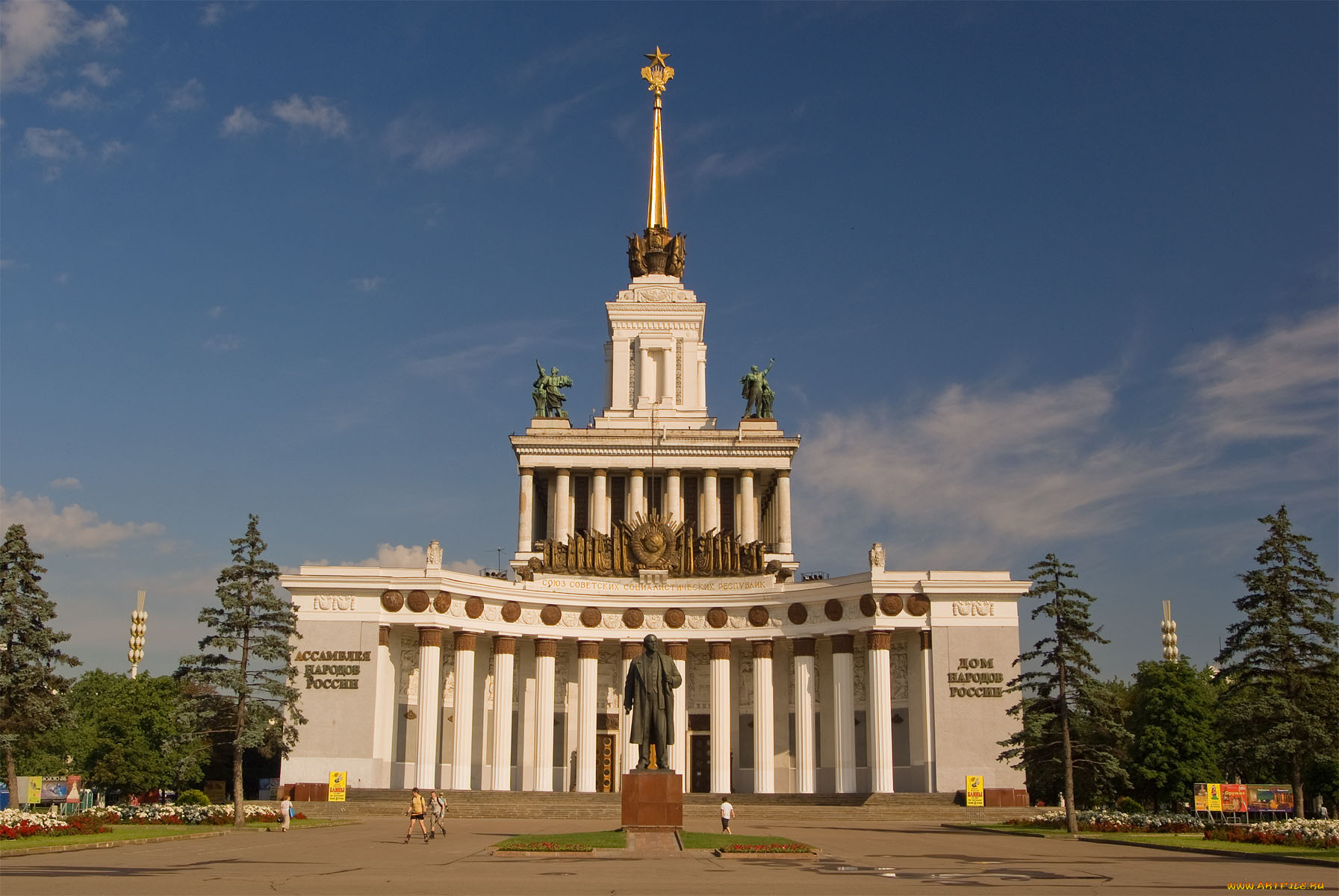 города, памятники, скульптуры, арт, объекты, небо, здание, памятник, деревья, вднх