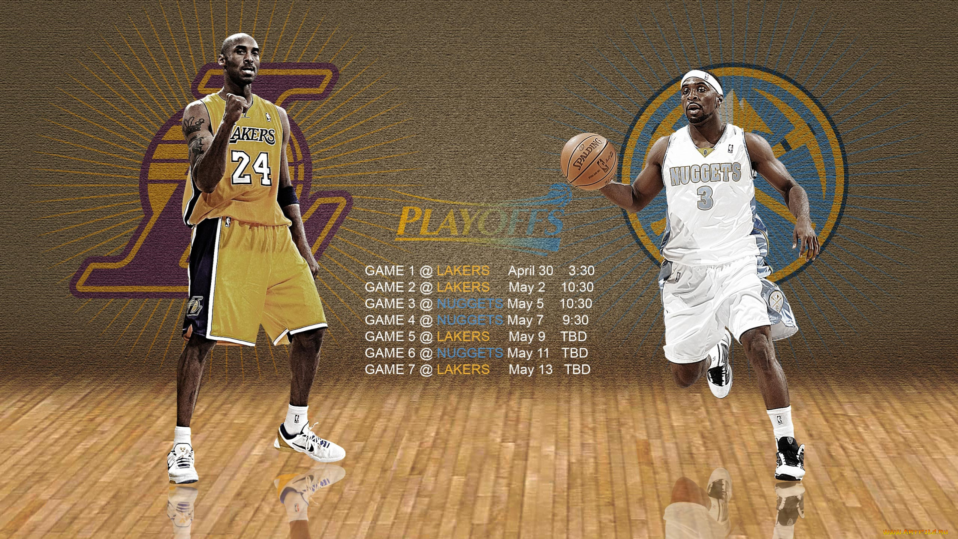 lakers, nuggets, 2012, nba, playoffs, спорт, нба, баскетбол, чемпионат