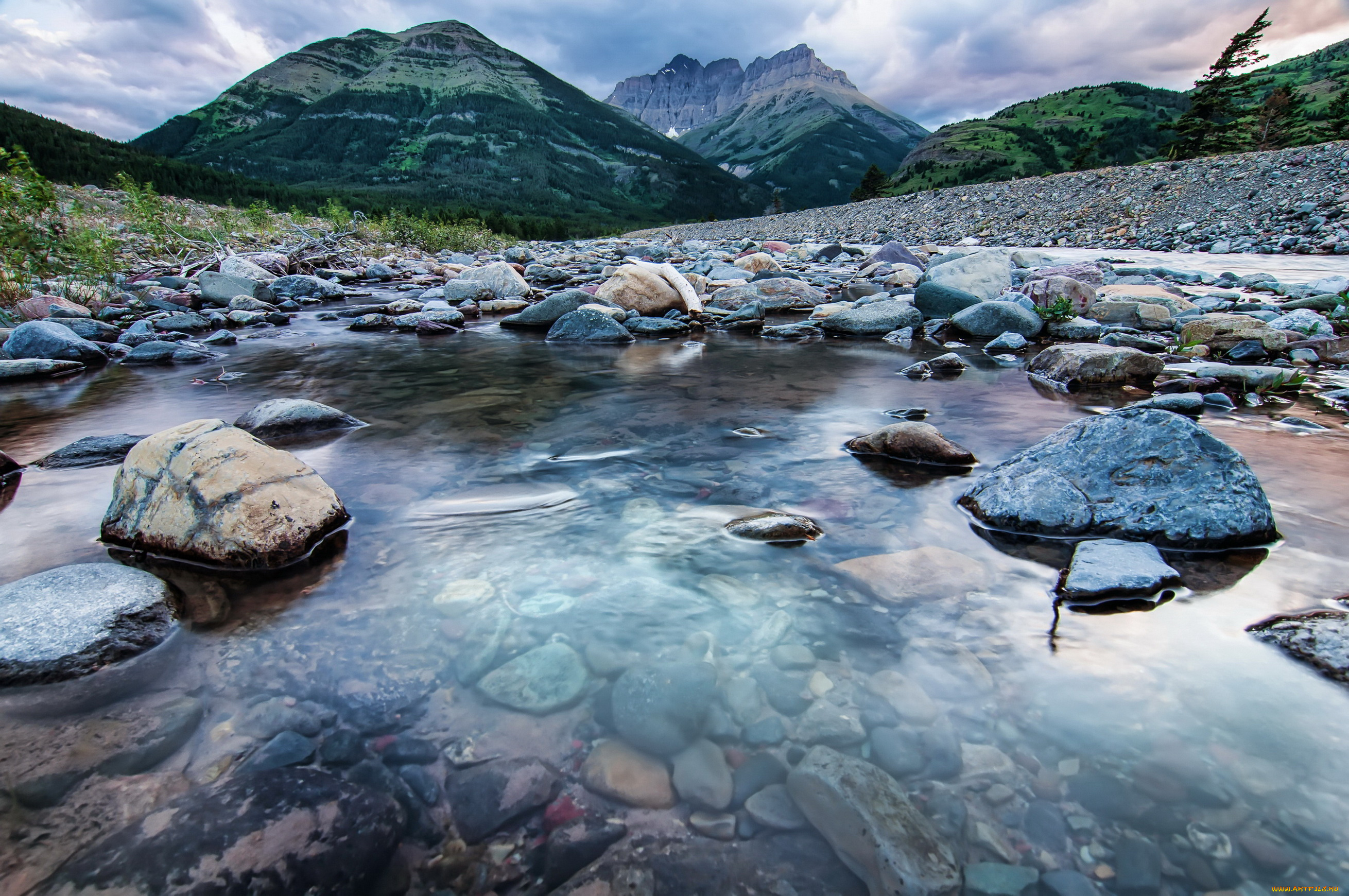 природа, реки, озера, горы, озеро, canada, waterton, lakes, alberta, national, park