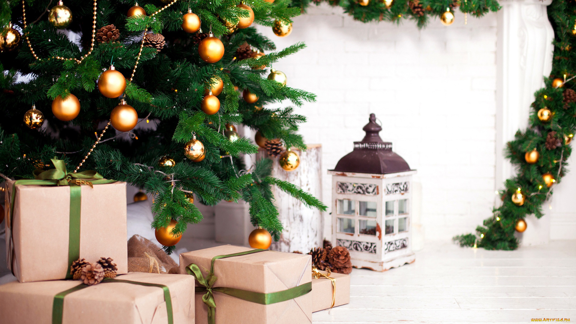 праздничные, подарки, и, коробочки, елка, новый, год, подарки, украшения, 2018, шишки, игрушки, шары, фонарь