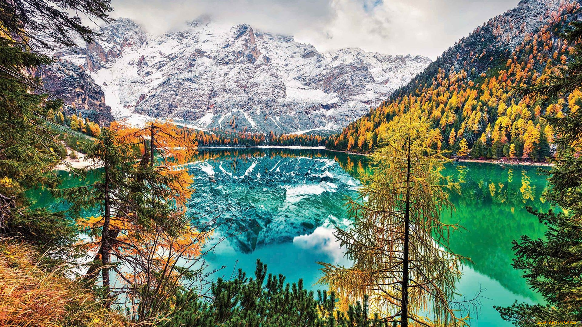 braies, lake, italy, природа, реки, озера, braies, lake