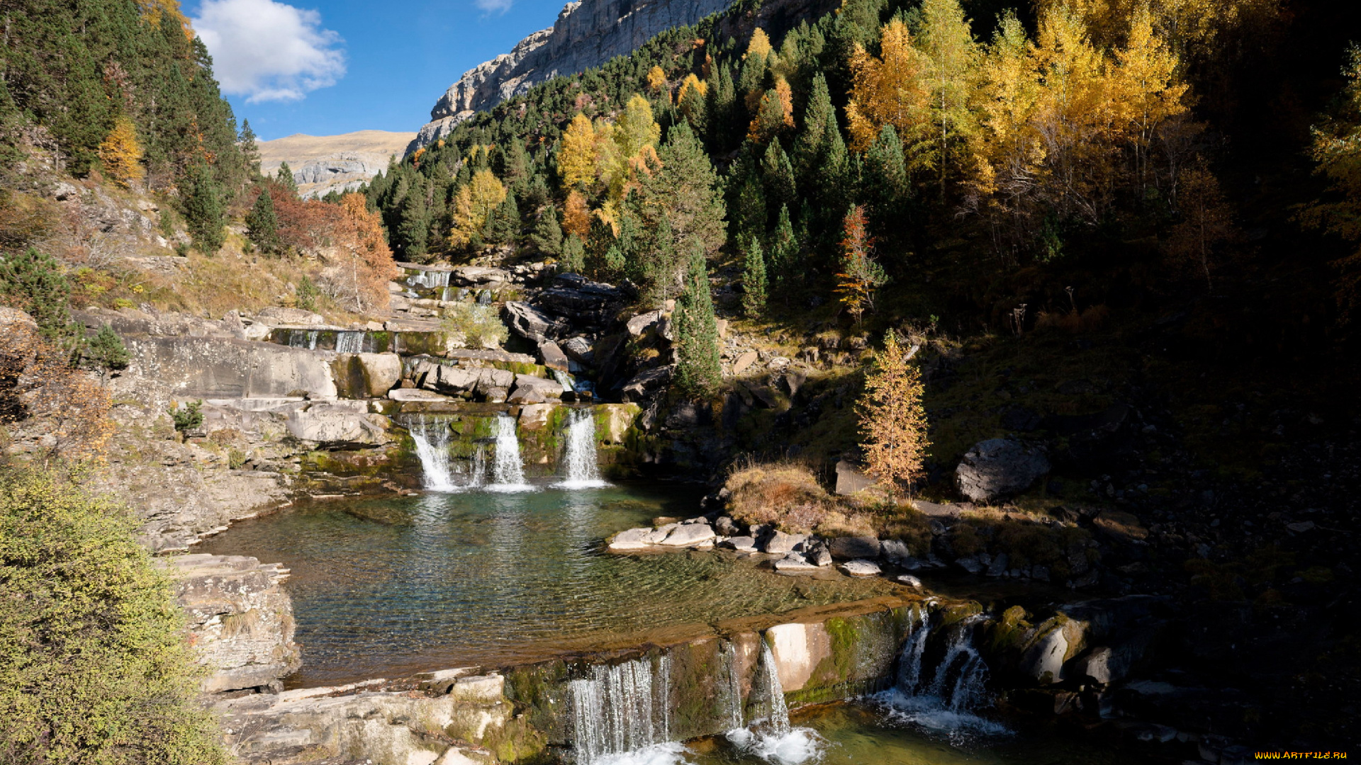 gradas, de, soaso, aragon, spain, природа, водопады, gradas, de, soaso