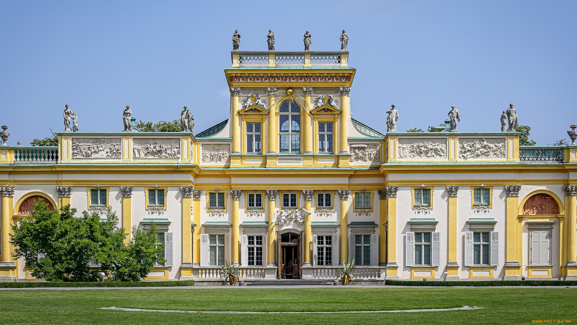 wilanow, palace, города, варшава, , польша, wilanow, palace