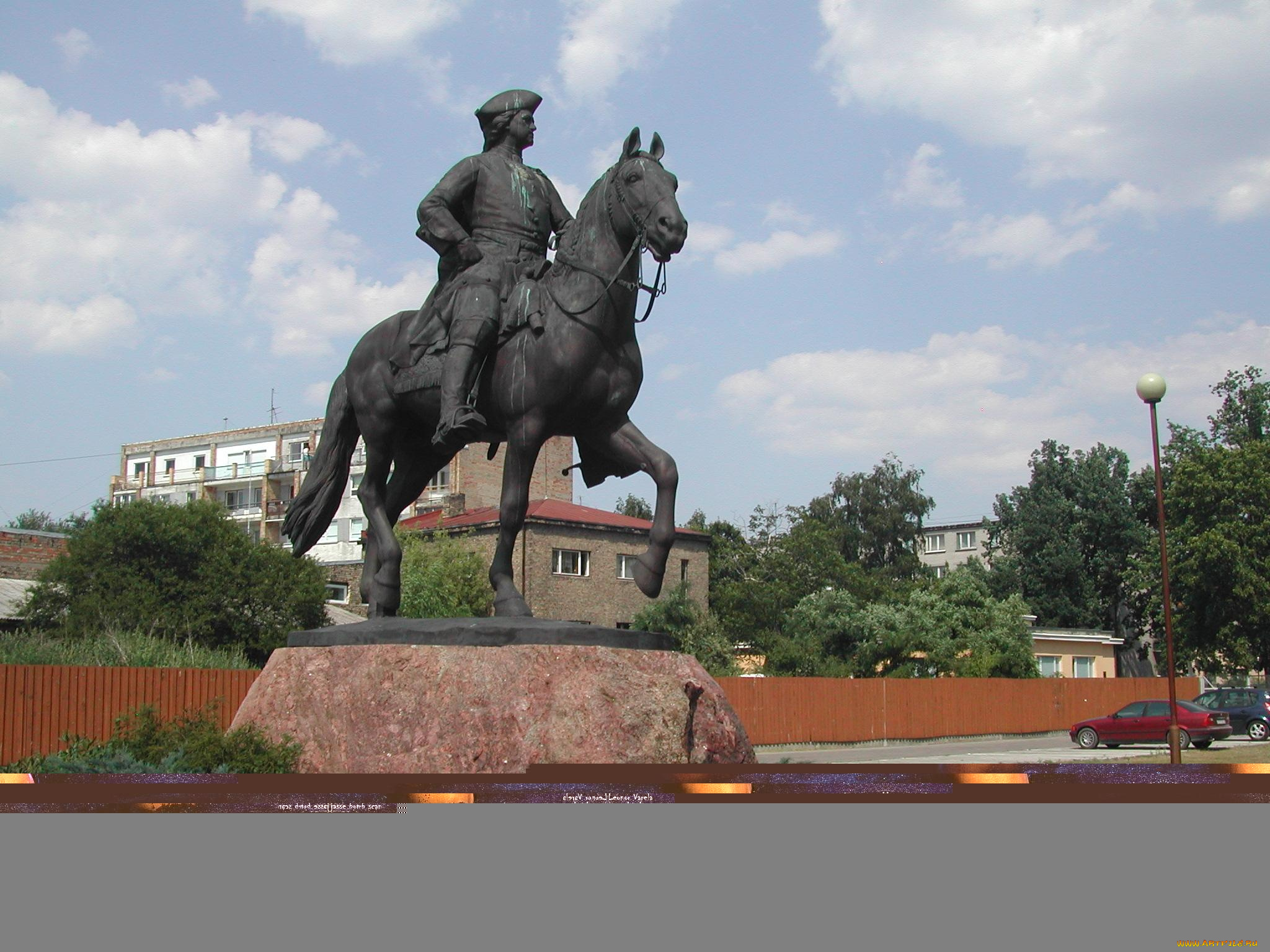 рига, памятник, петру, великому, города, латвия