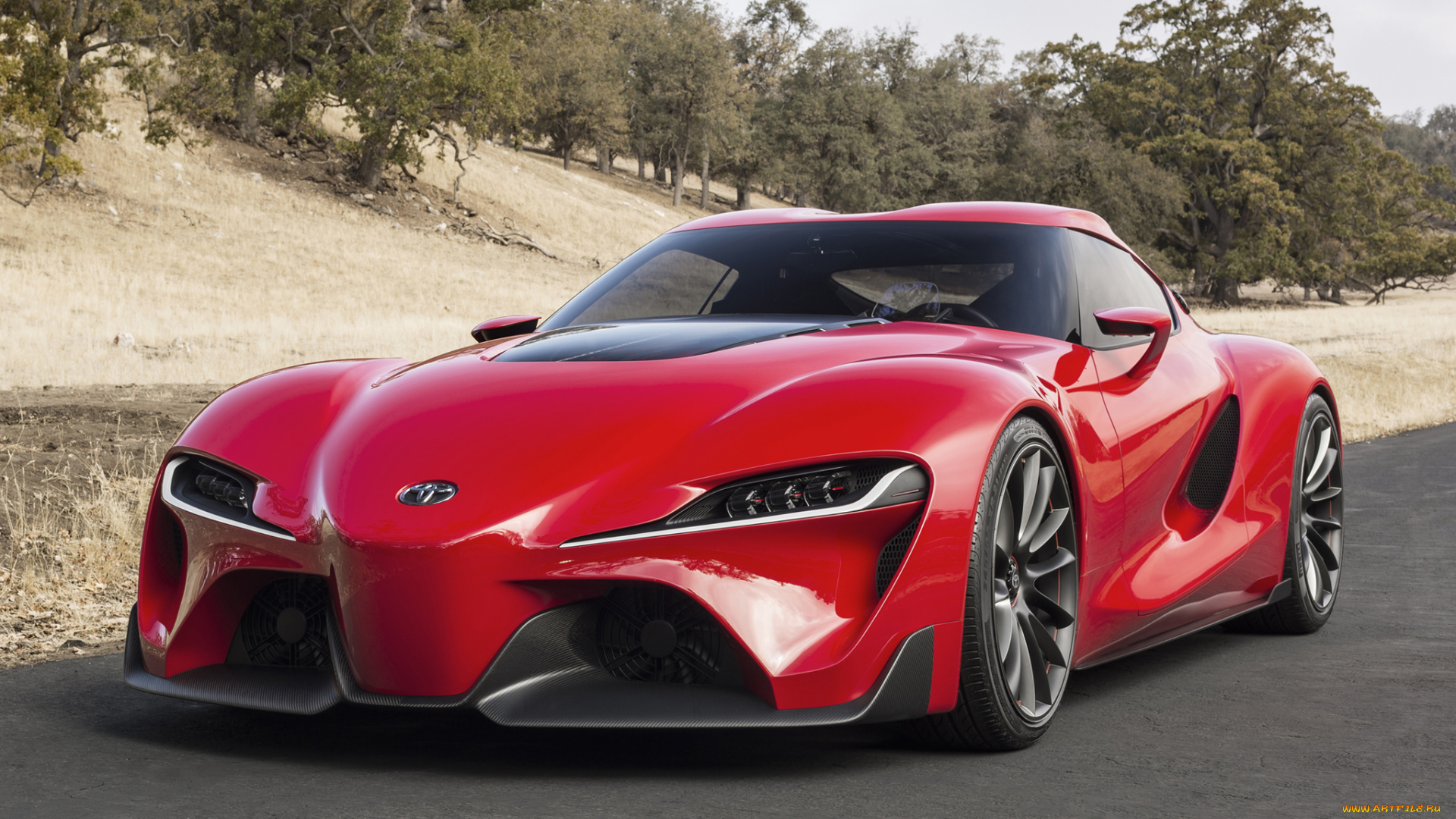 автомобили, toyota, ft-1, красный