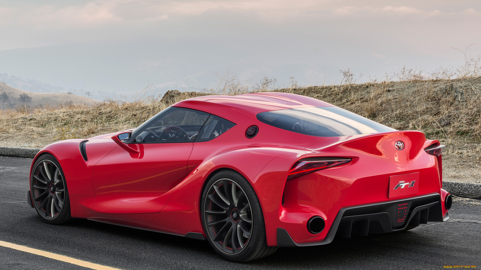 автомобили, toyota, ft-1, красный