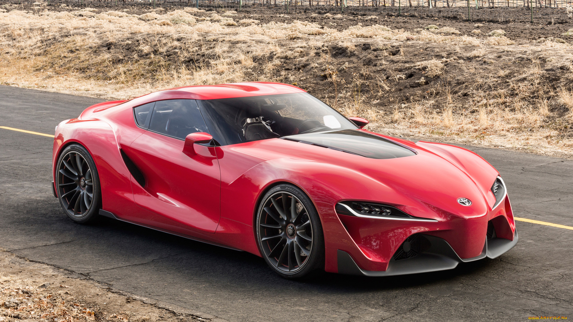 автомобили, toyota, ft-1, красный