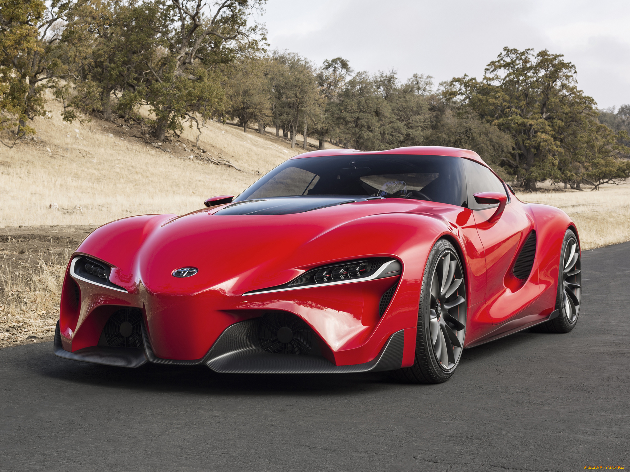 автомобили, toyota, ft-1, красный