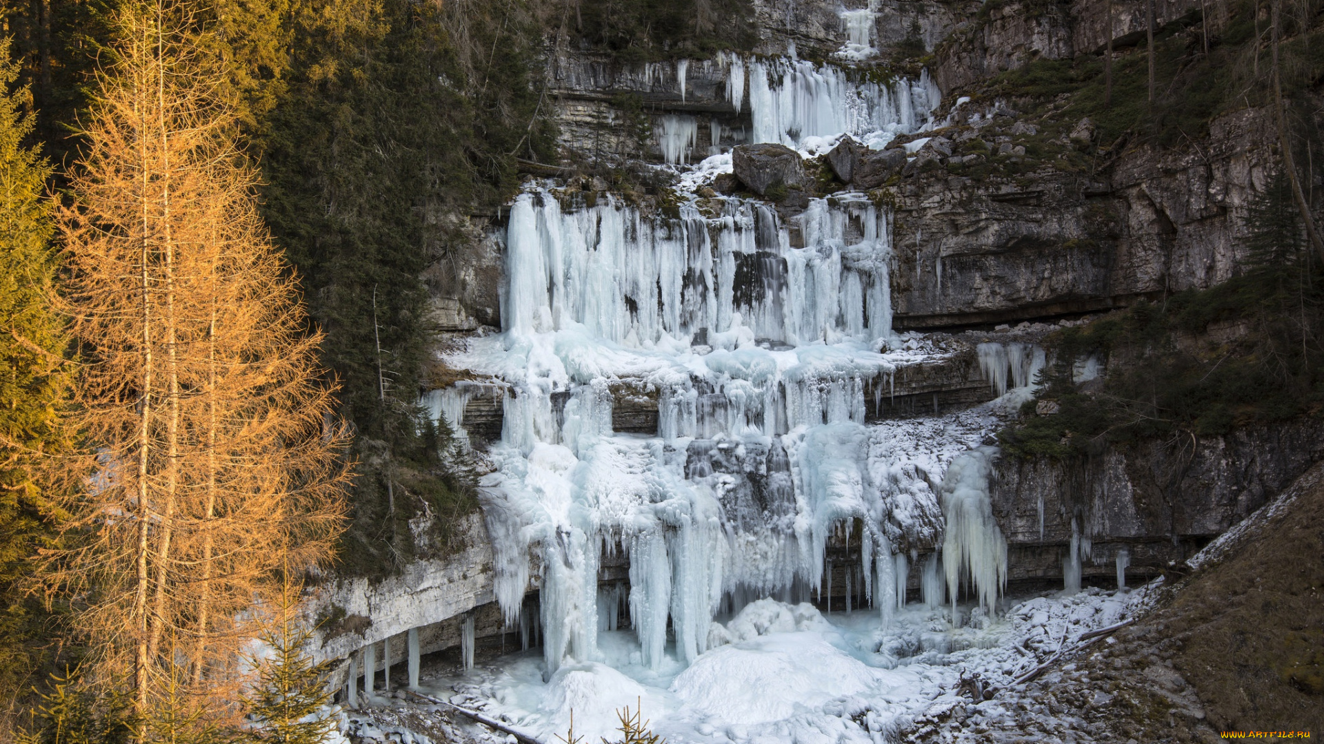 природа, водопады, поток, камни