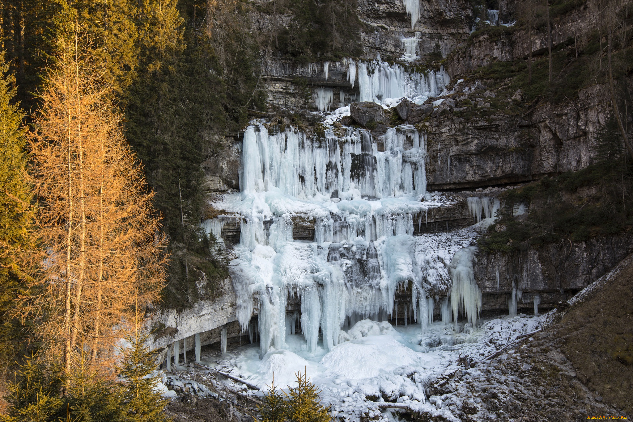 природа, водопады, поток, камни