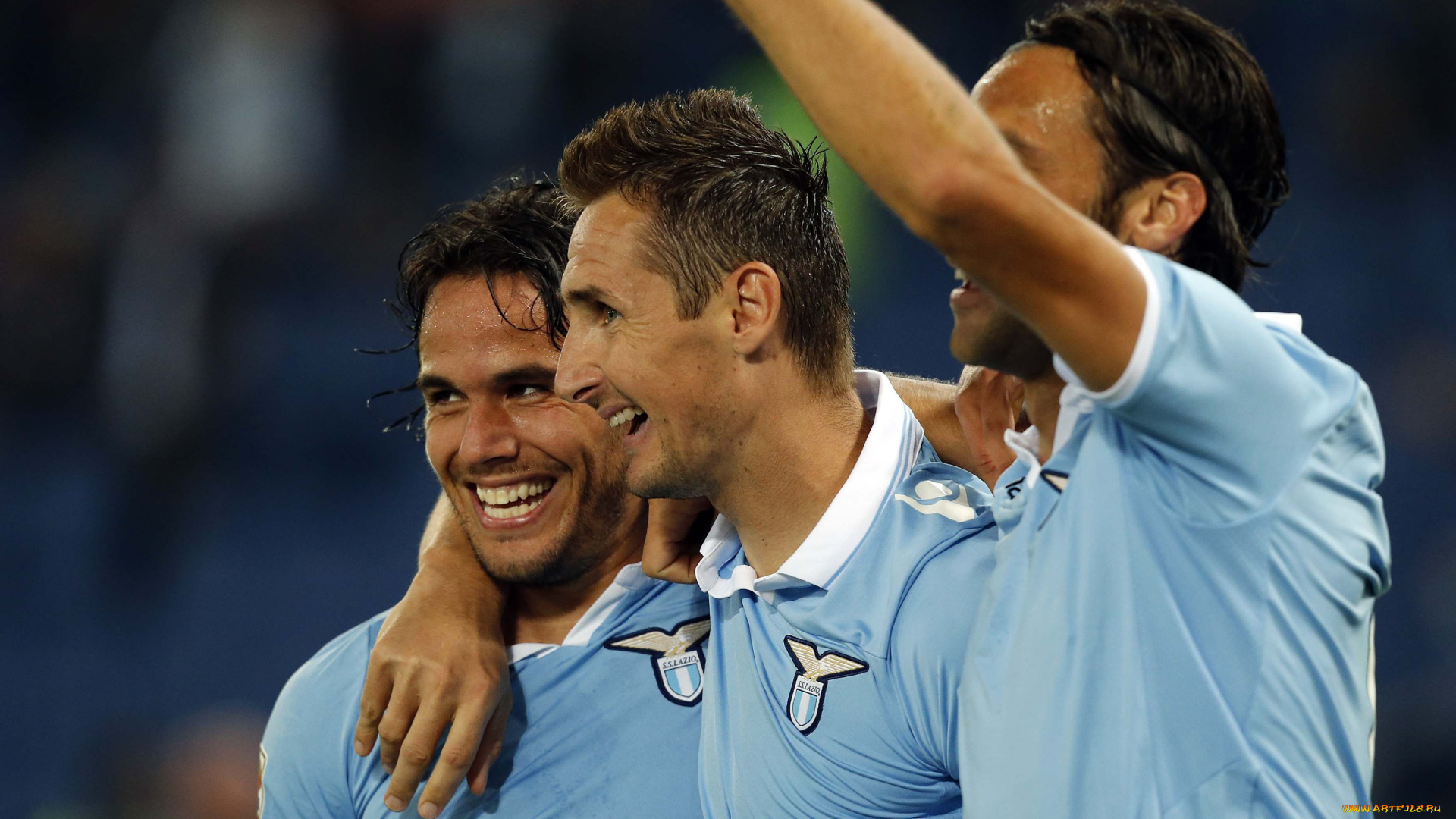 спорт, футбол, радость, lazio, команда, спортсмены, miroslav, klose