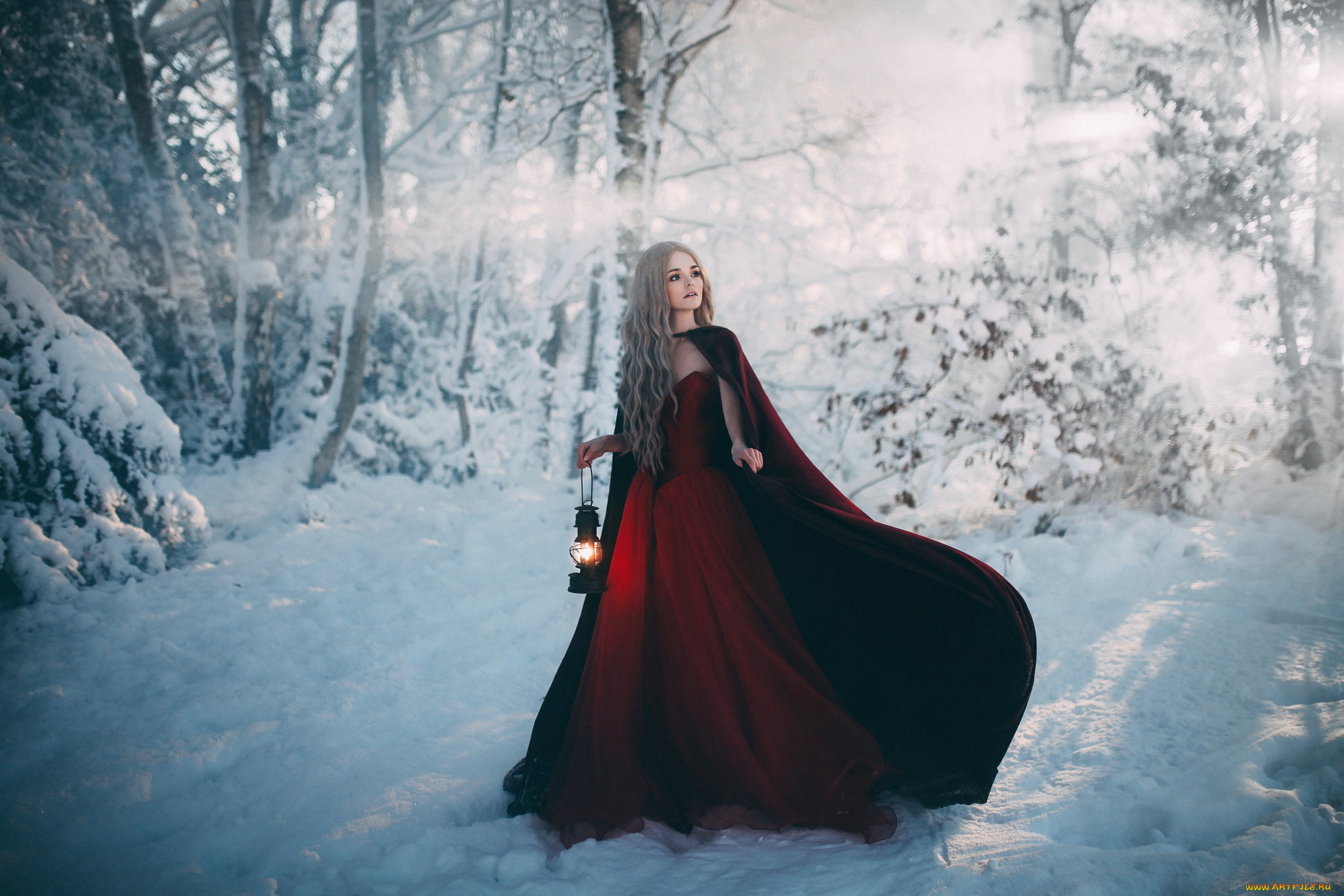 девушка прическа платье снег зима скачать