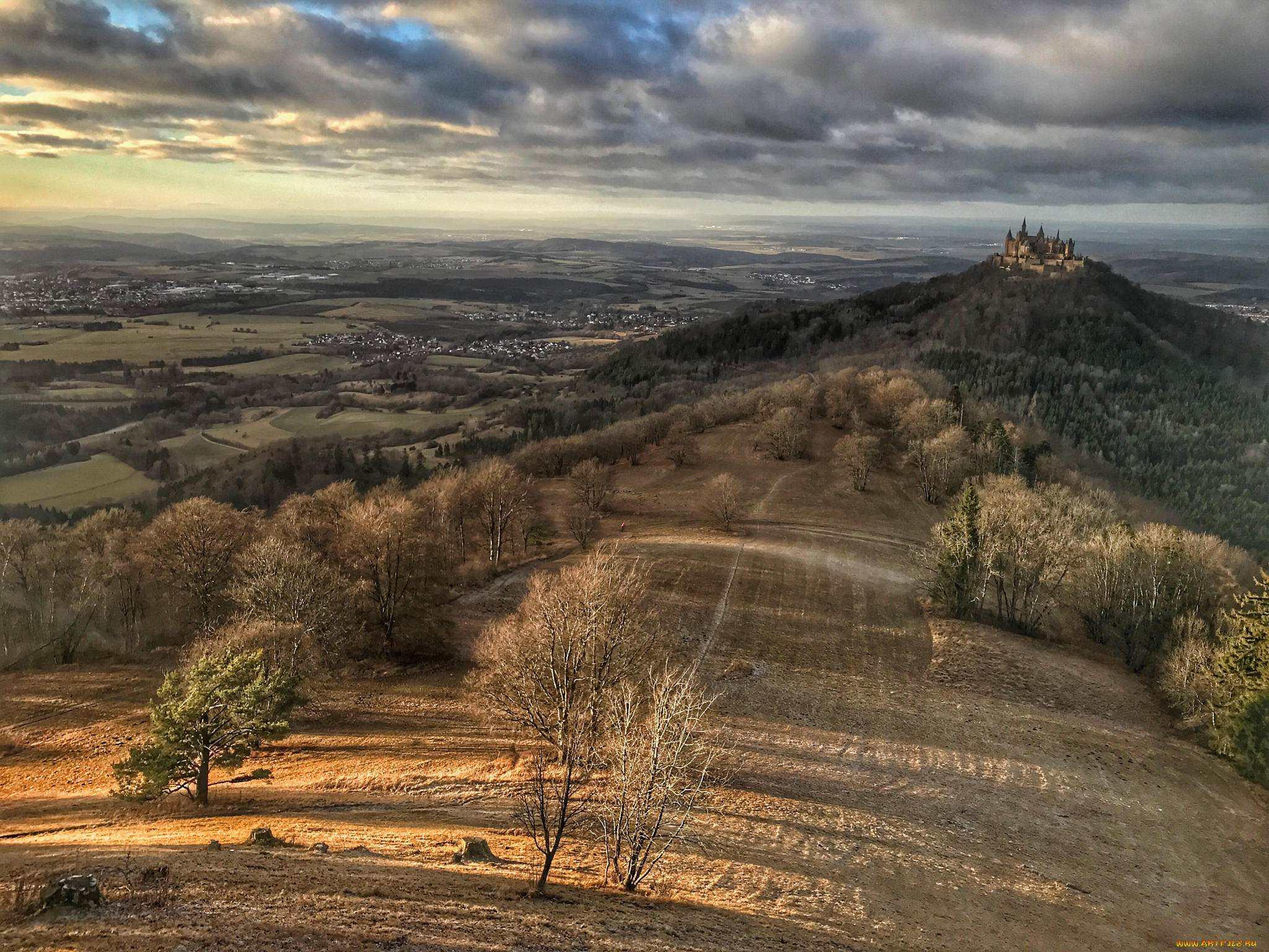 burg, hohenzollern, города, замки, германии, простор