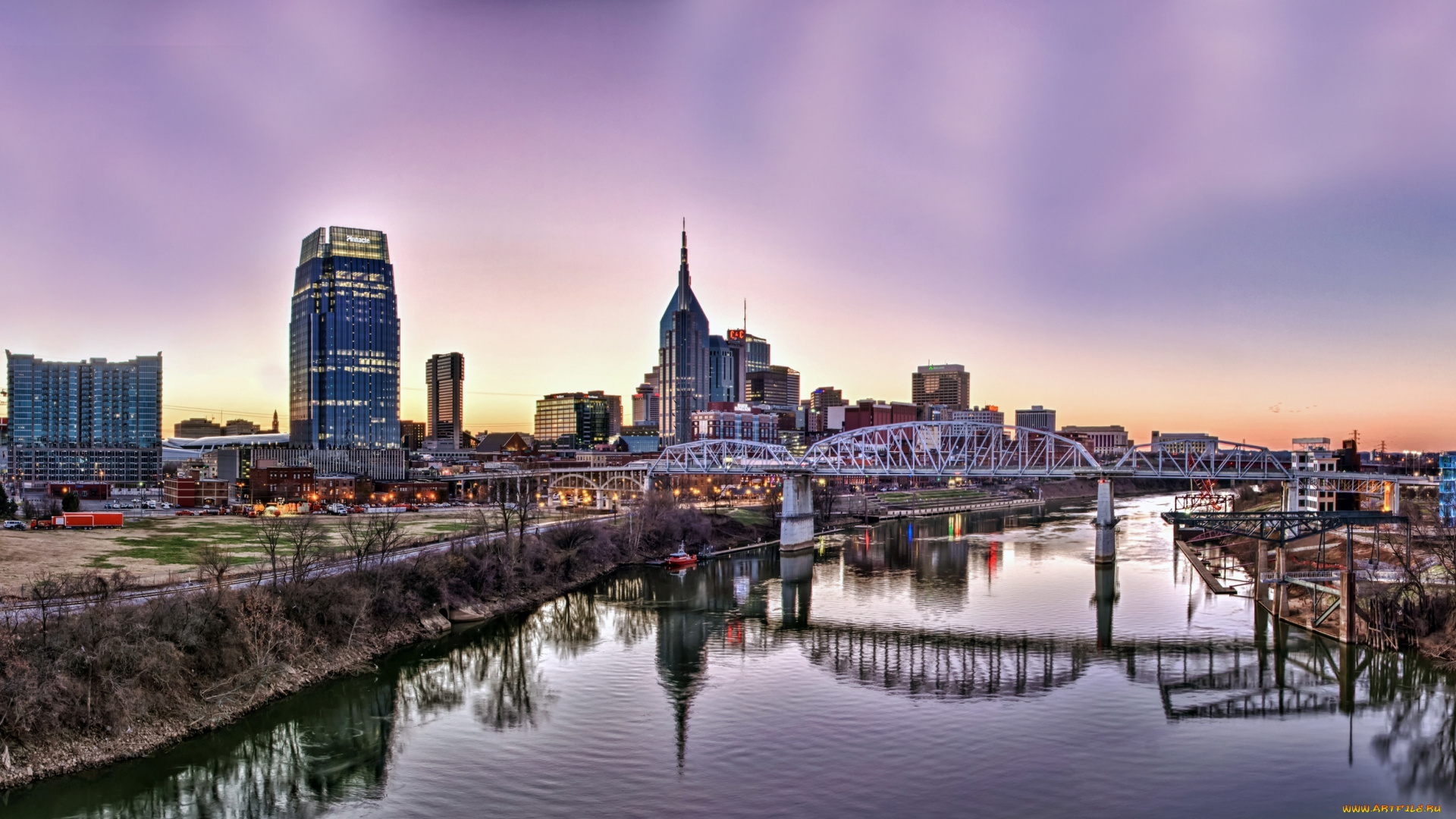 nashville, , tennessee, города, -, мосты, америка