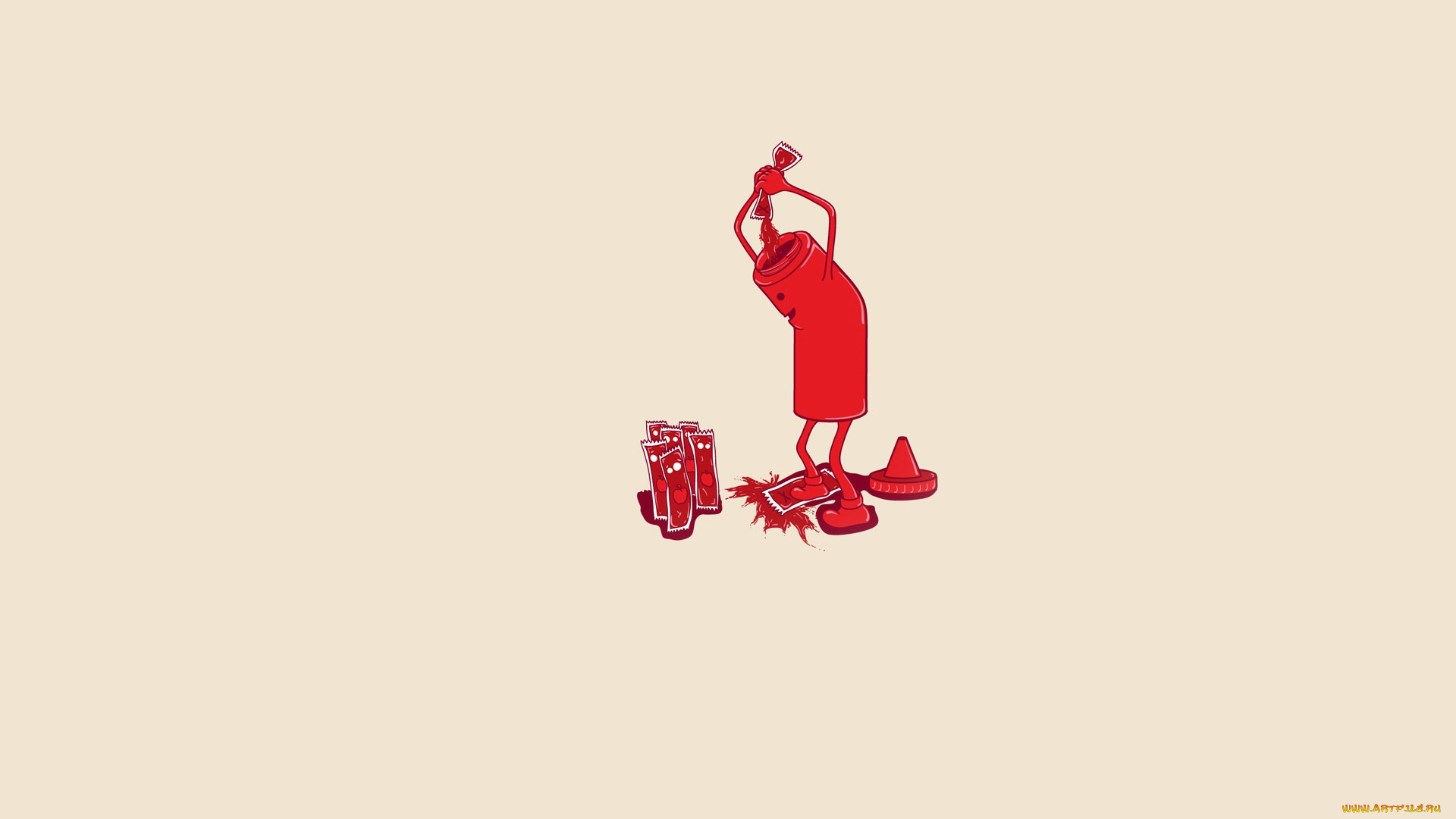 рисованные, минимализм, ketchup