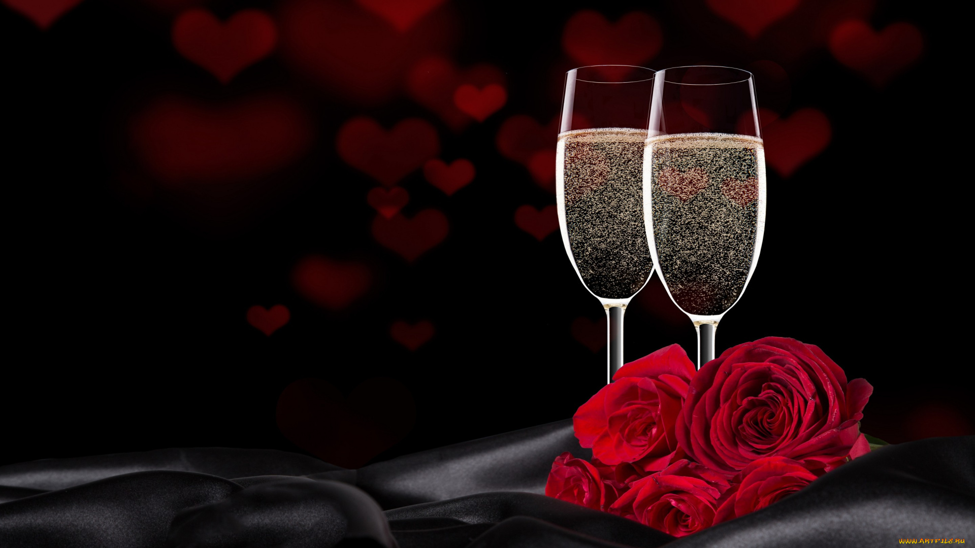 еда, напитки, , вино, подарок, любовь, romantic, heart, love, valentine's, day, розы, вино, бокалы