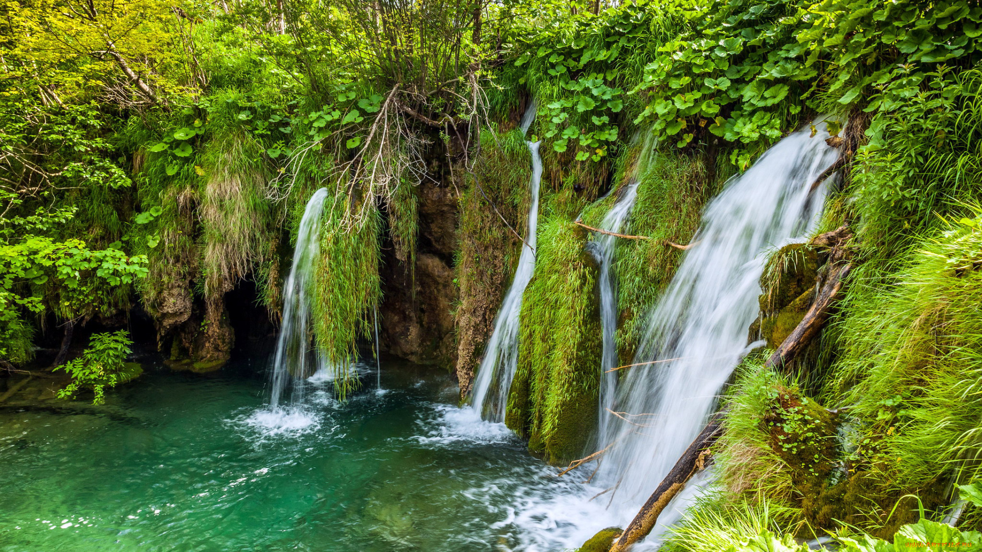 природа, водопады, поток, водопад, вода