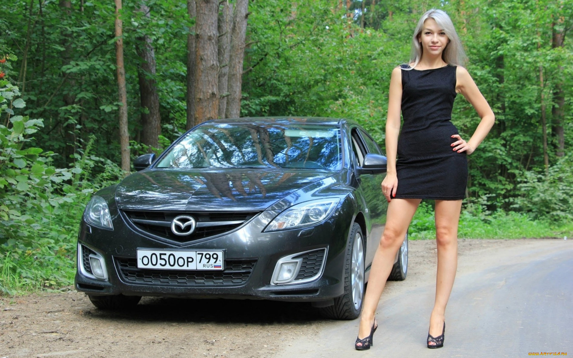 автомобили, -авто, с, девушками, mazda