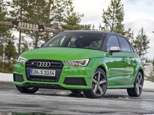 Картинка автомобили audi sportback зеленый 2014 s1