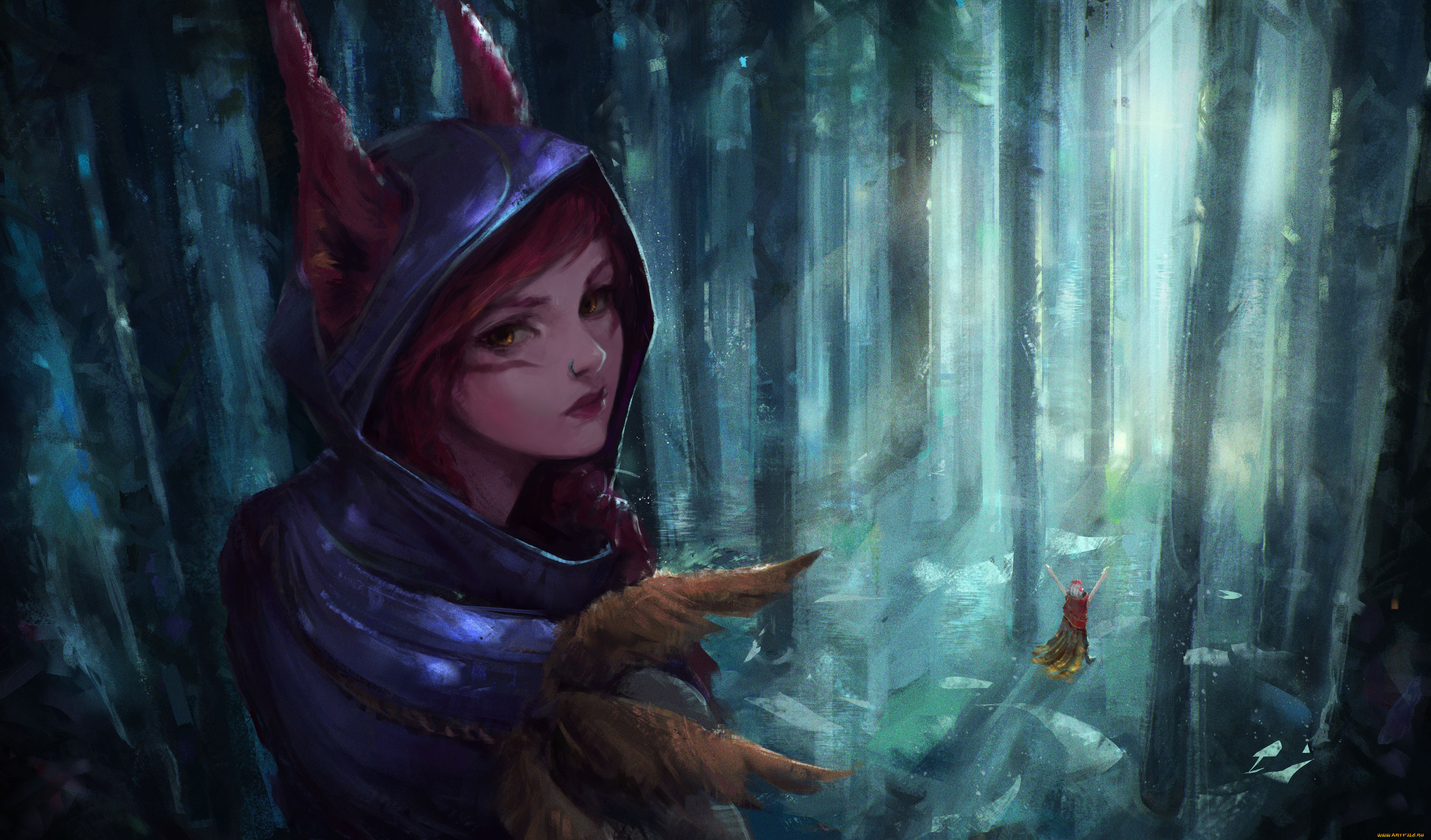 видео, игры, league, of, legends, xayah, лес